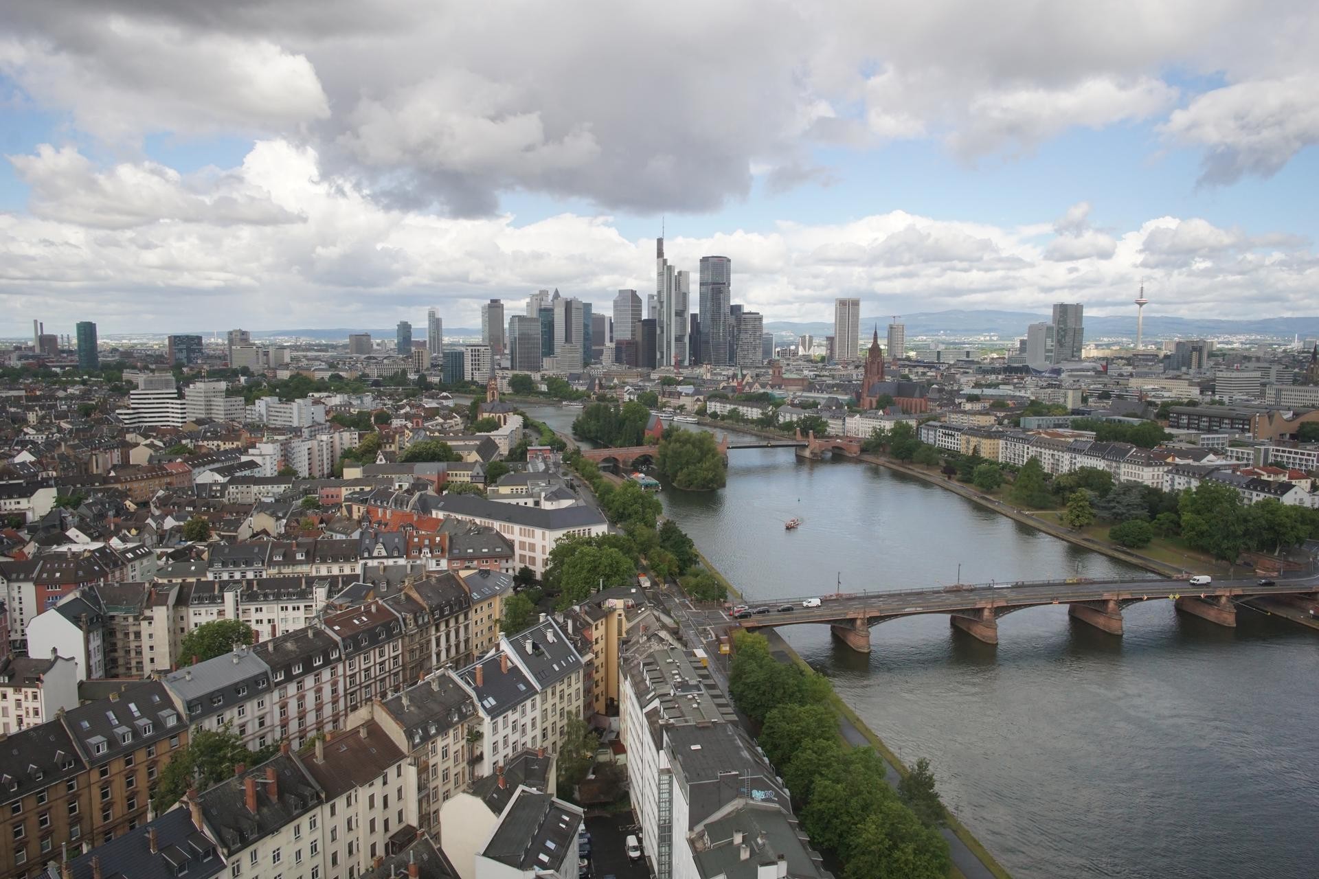 Archiv Foto Webcam Panoramablick auf die Skyline Frankfurt