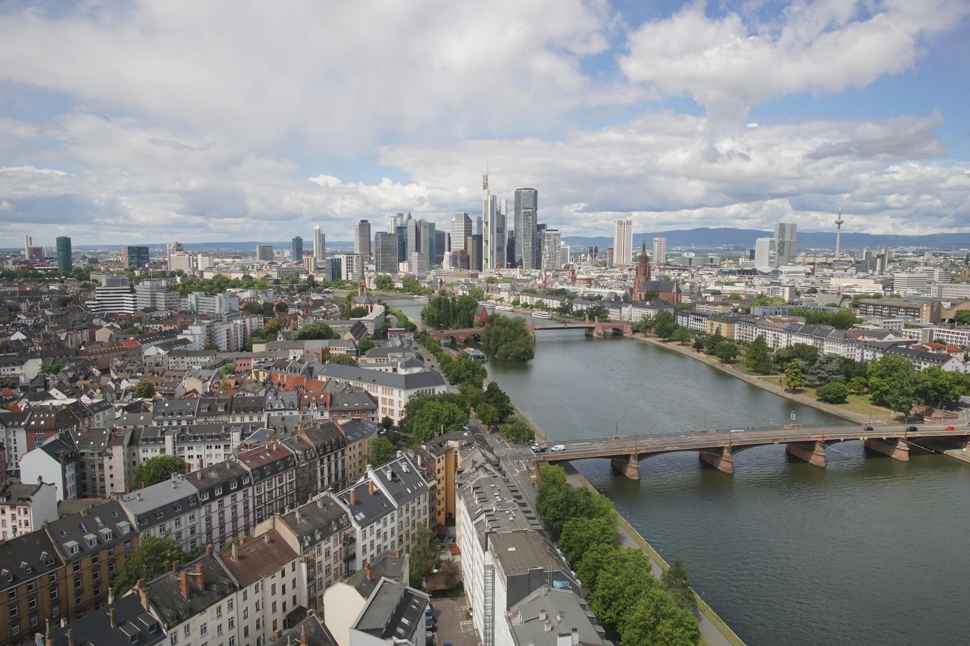 Archiv Foto Webcam Panoramablick auf die Skyline Frankfurt
