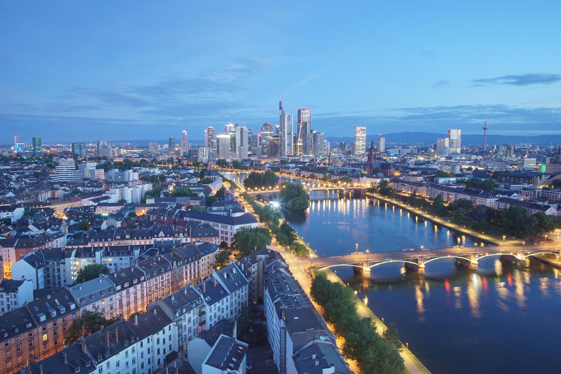 Archiv Foto Webcam Panoramablick auf die Skyline Frankfurt