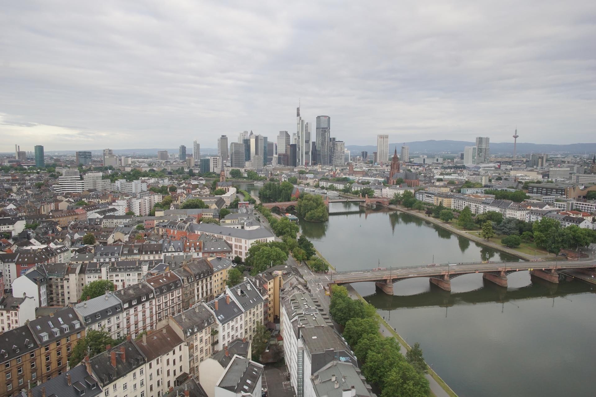 Archiv Foto Webcam Panoramablick auf die Skyline Frankfurt