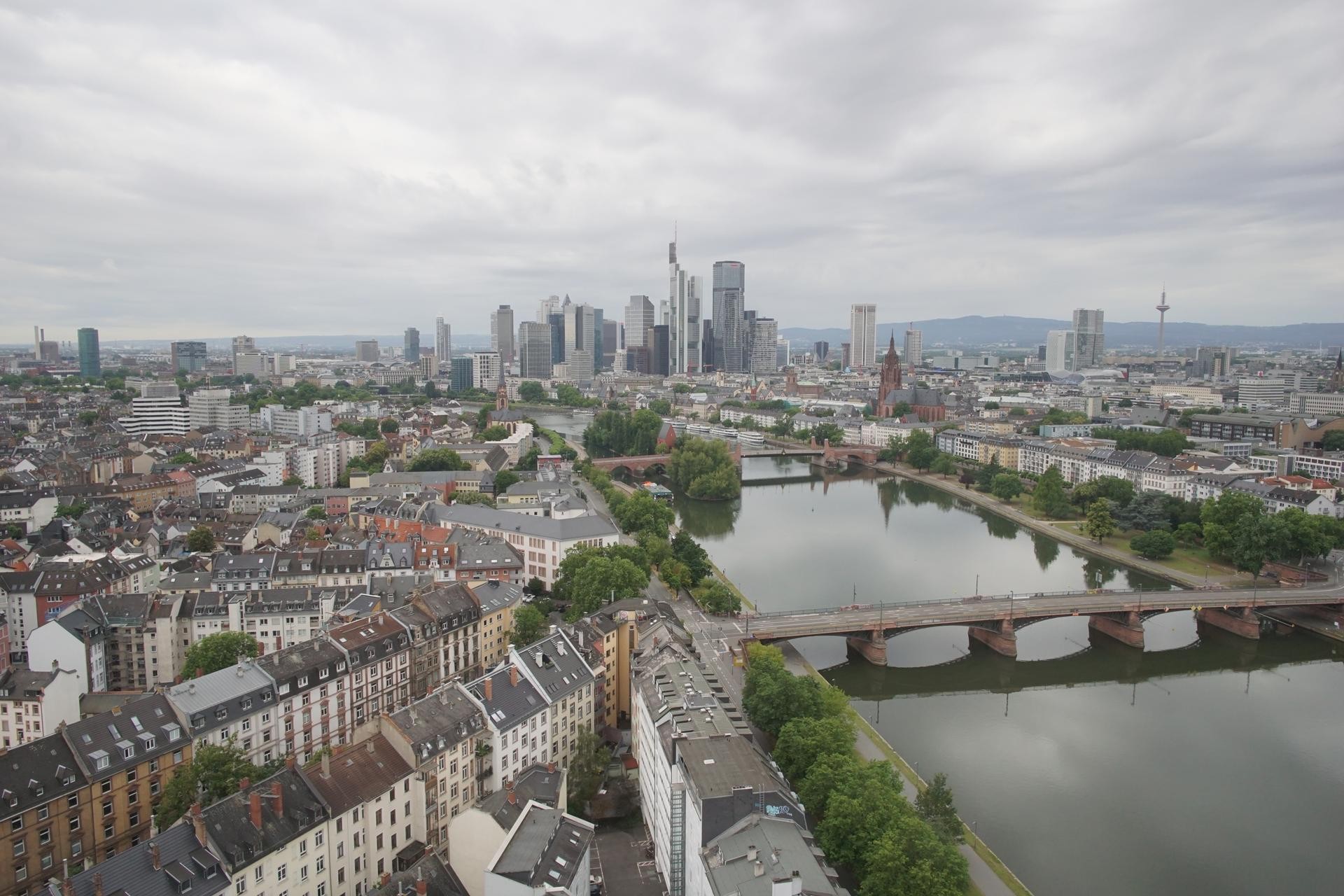Archiv Foto Webcam Panoramablick auf die Skyline Frankfurt