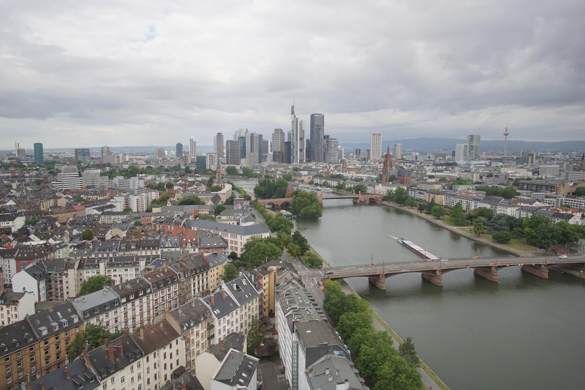 Archiv Foto Webcam Panoramablick auf die Skyline Frankfurt