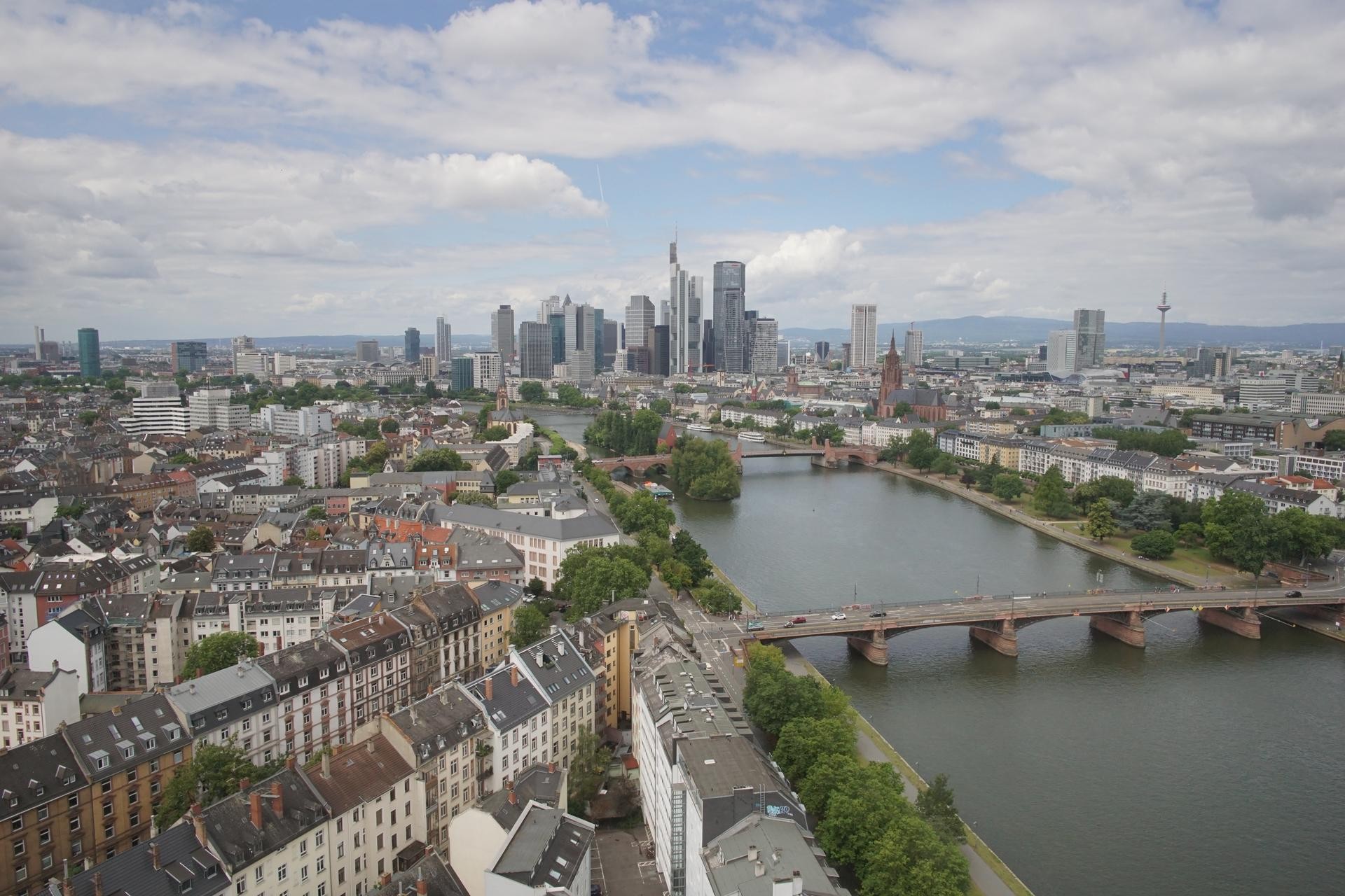 Archiv Foto Webcam Panoramablick auf die Skyline Frankfurt