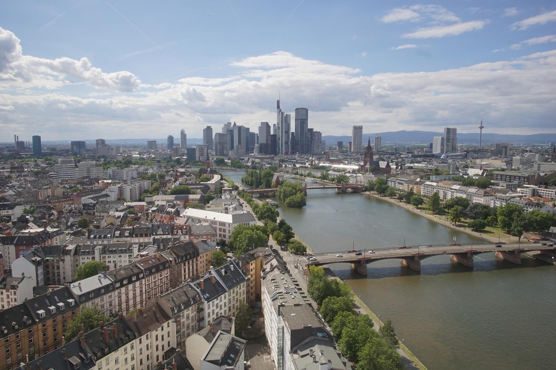 Archiv Foto Webcam Panoramablick auf die Skyline Frankfurt