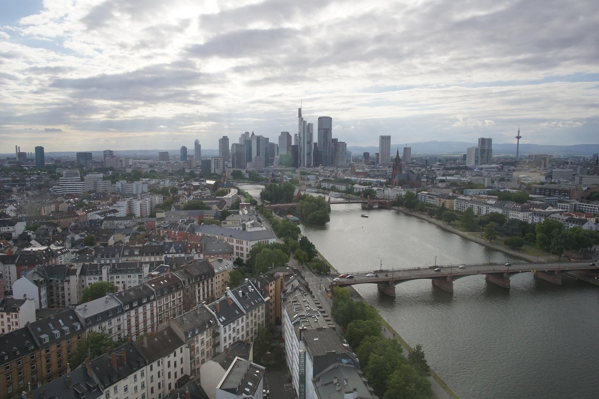 Archiv Foto Webcam Panoramablick auf die Skyline Frankfurt