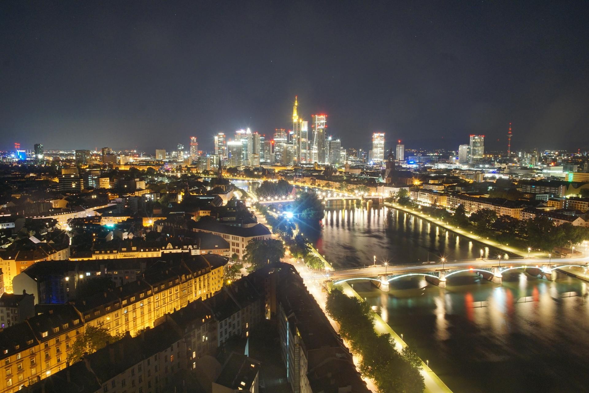 Archiv Foto Webcam Panoramablick auf die Skyline Frankfurt