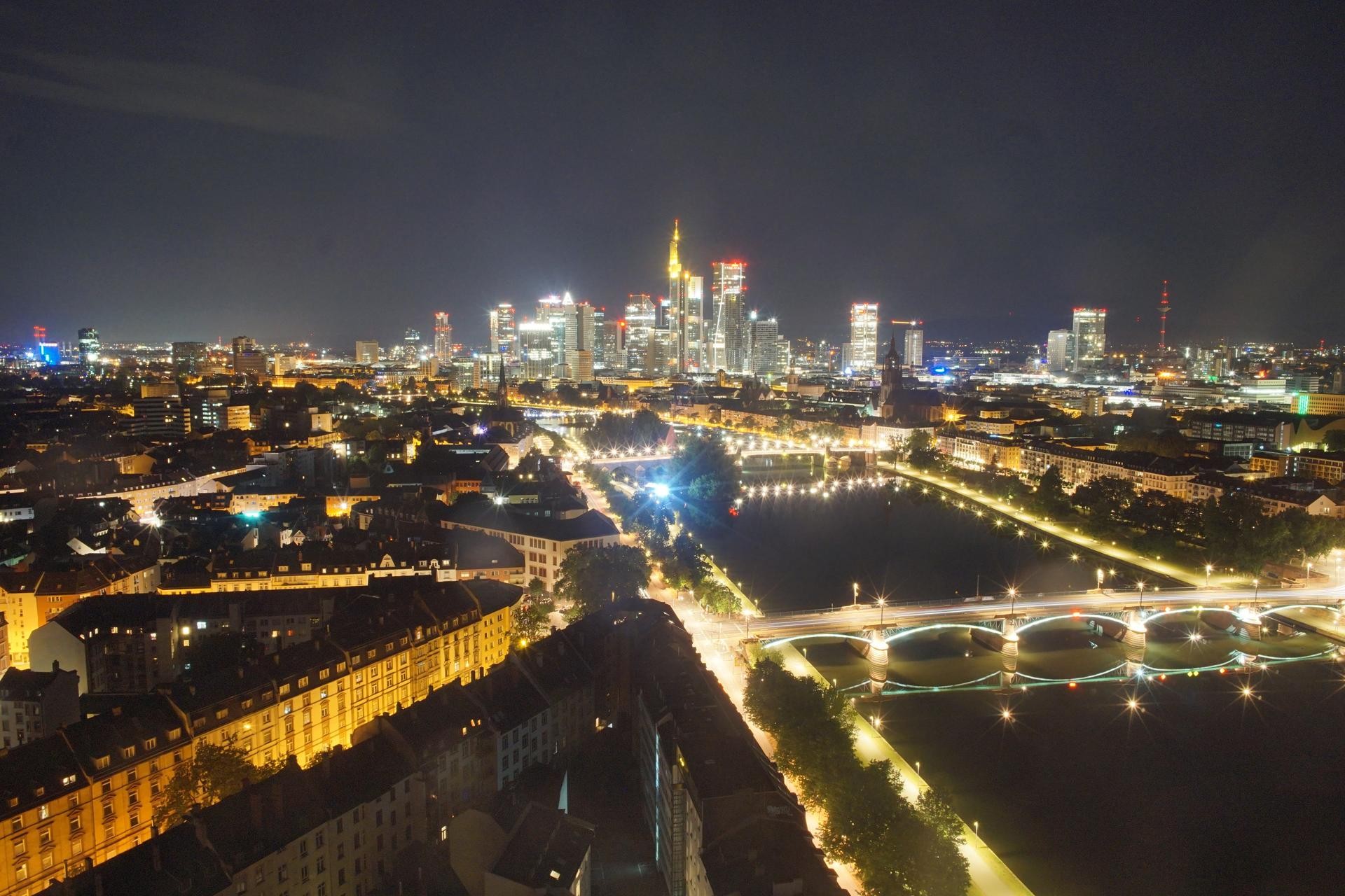 Archiv Foto Webcam Panoramablick auf die Skyline Frankfurt