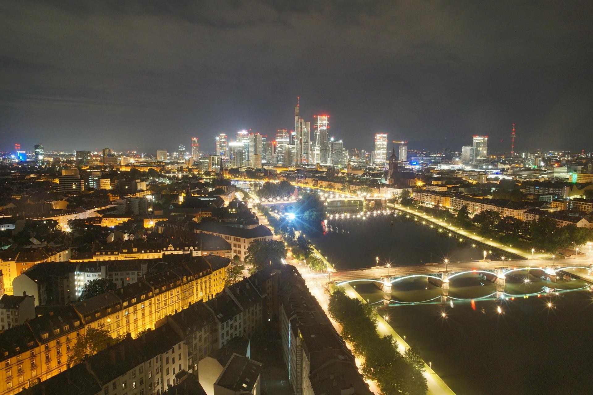 Archiv Foto Webcam Panoramablick auf die Skyline Frankfurt