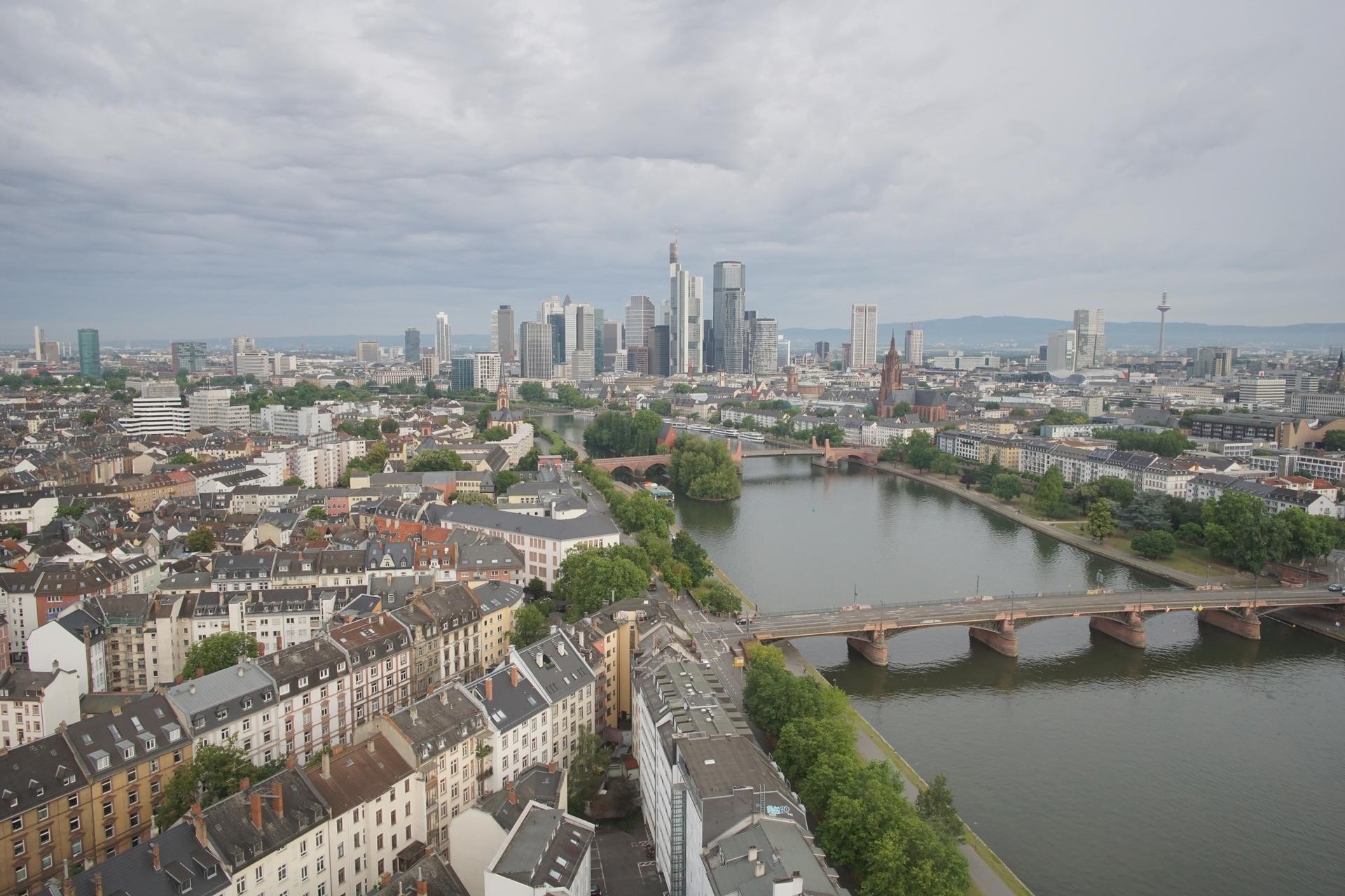 Archiv Foto Webcam Panoramablick auf die Skyline Frankfurt