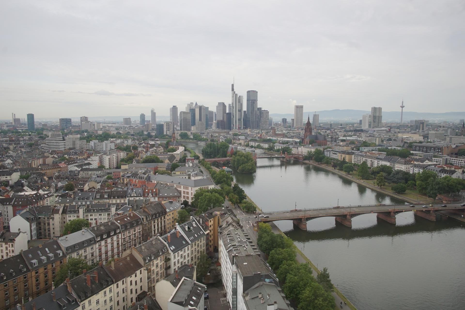 Archiv Foto Webcam Panoramablick auf die Skyline Frankfurt