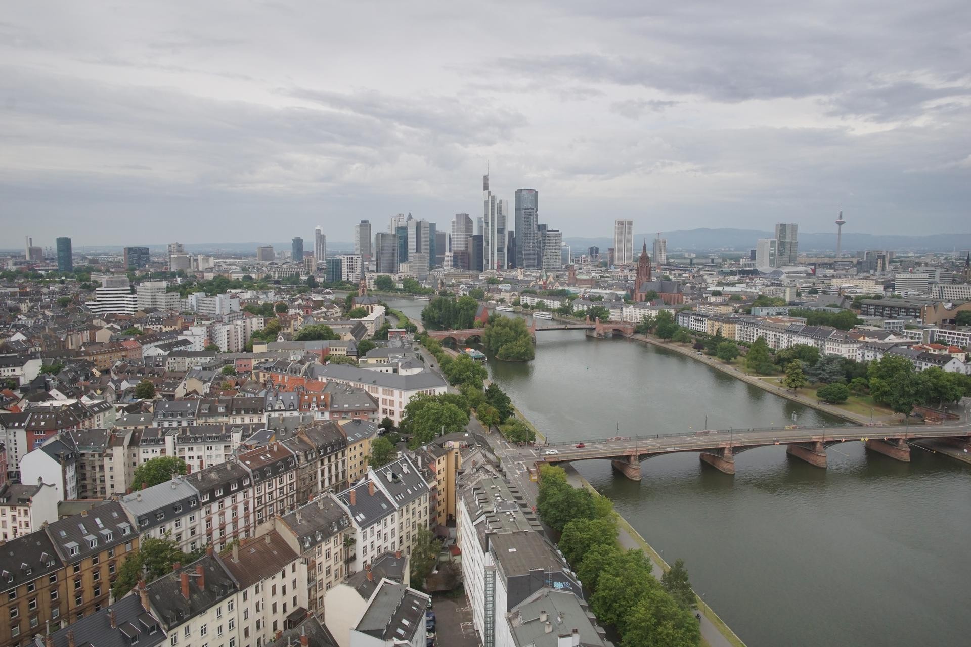 Archiv Foto Webcam Panoramablick auf die Skyline Frankfurt