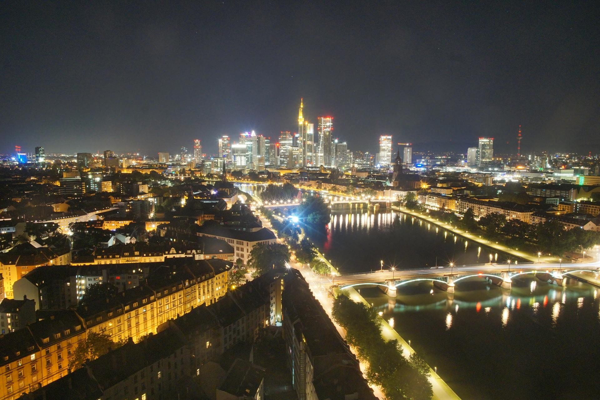 Archiv Foto Webcam Panoramablick auf die Skyline Frankfurt