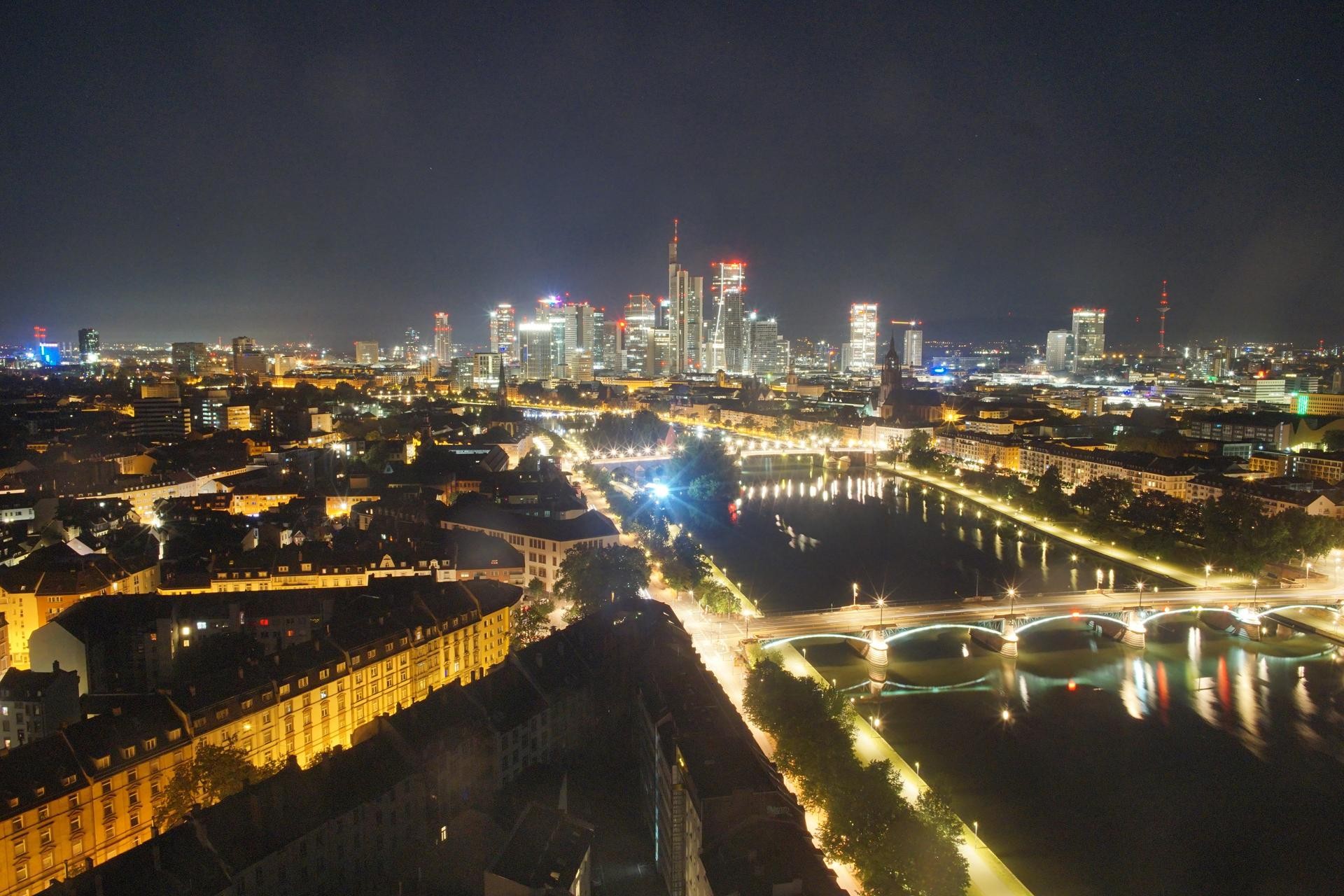 Archiv Foto Webcam Panoramablick auf die Skyline Frankfurt