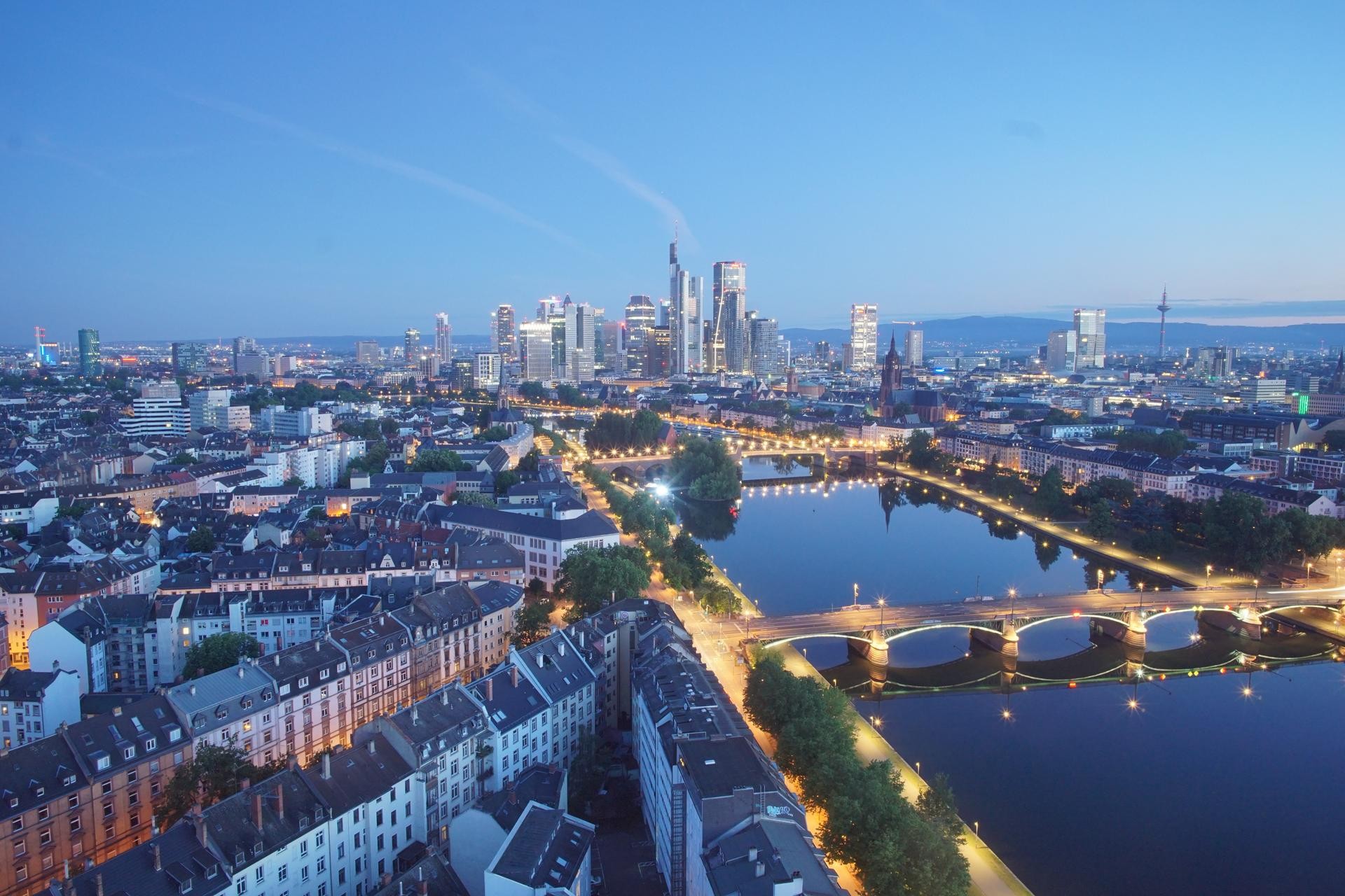 Archiv Foto Webcam Panoramablick auf die Skyline Frankfurt