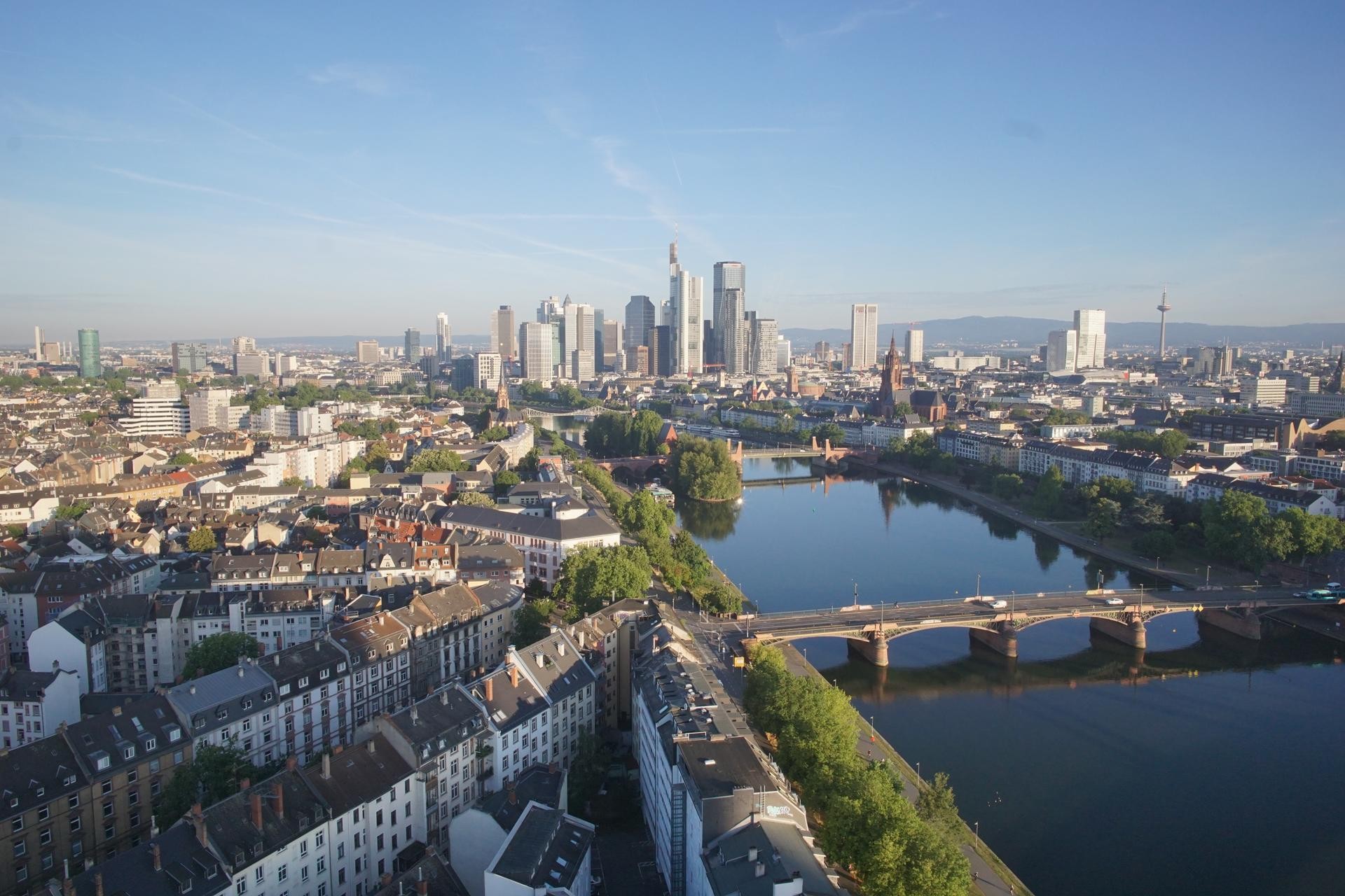 Archiv Foto Webcam Panoramablick auf die Skyline Frankfurt