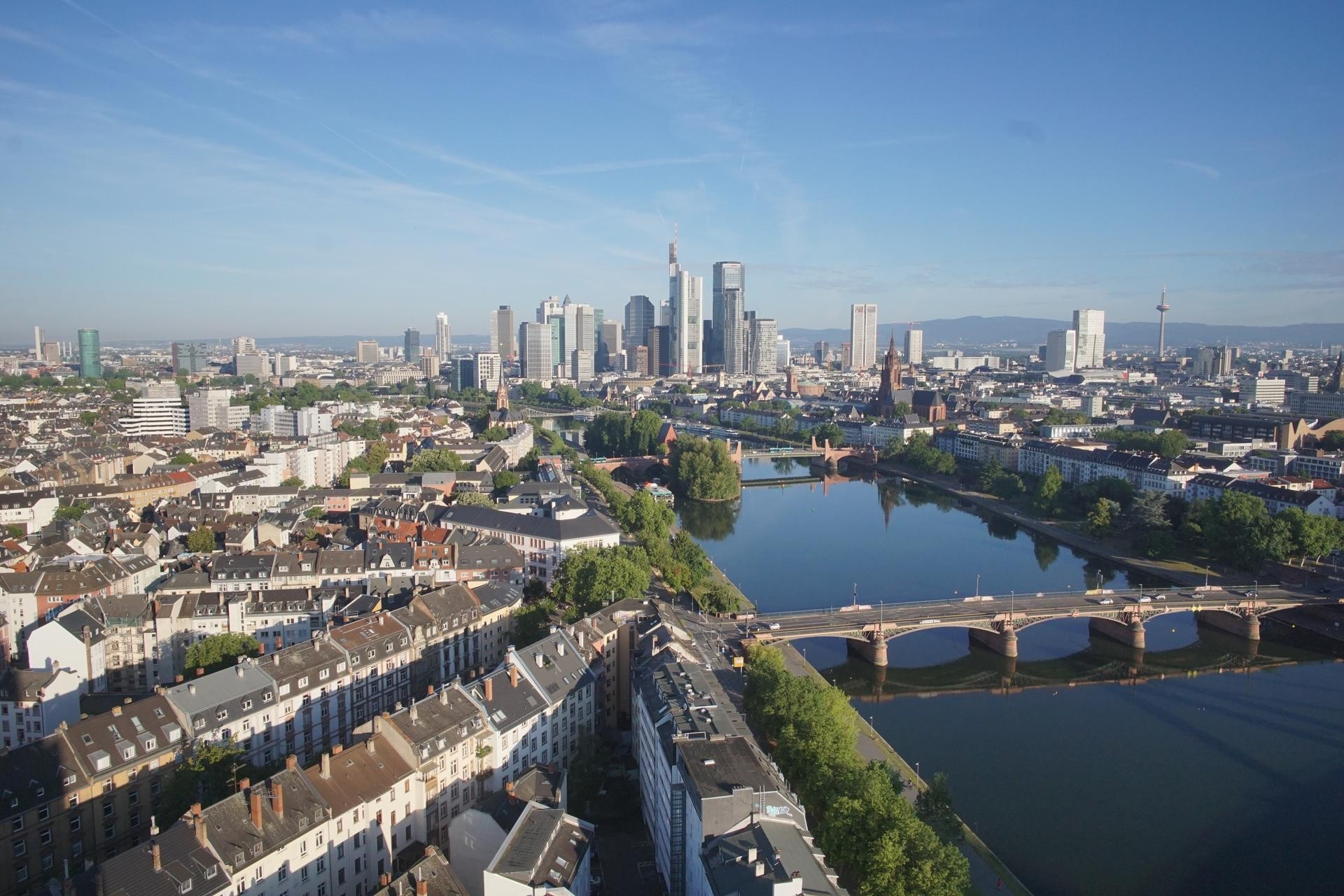 Archiv Foto Webcam Panoramablick auf die Skyline Frankfurt