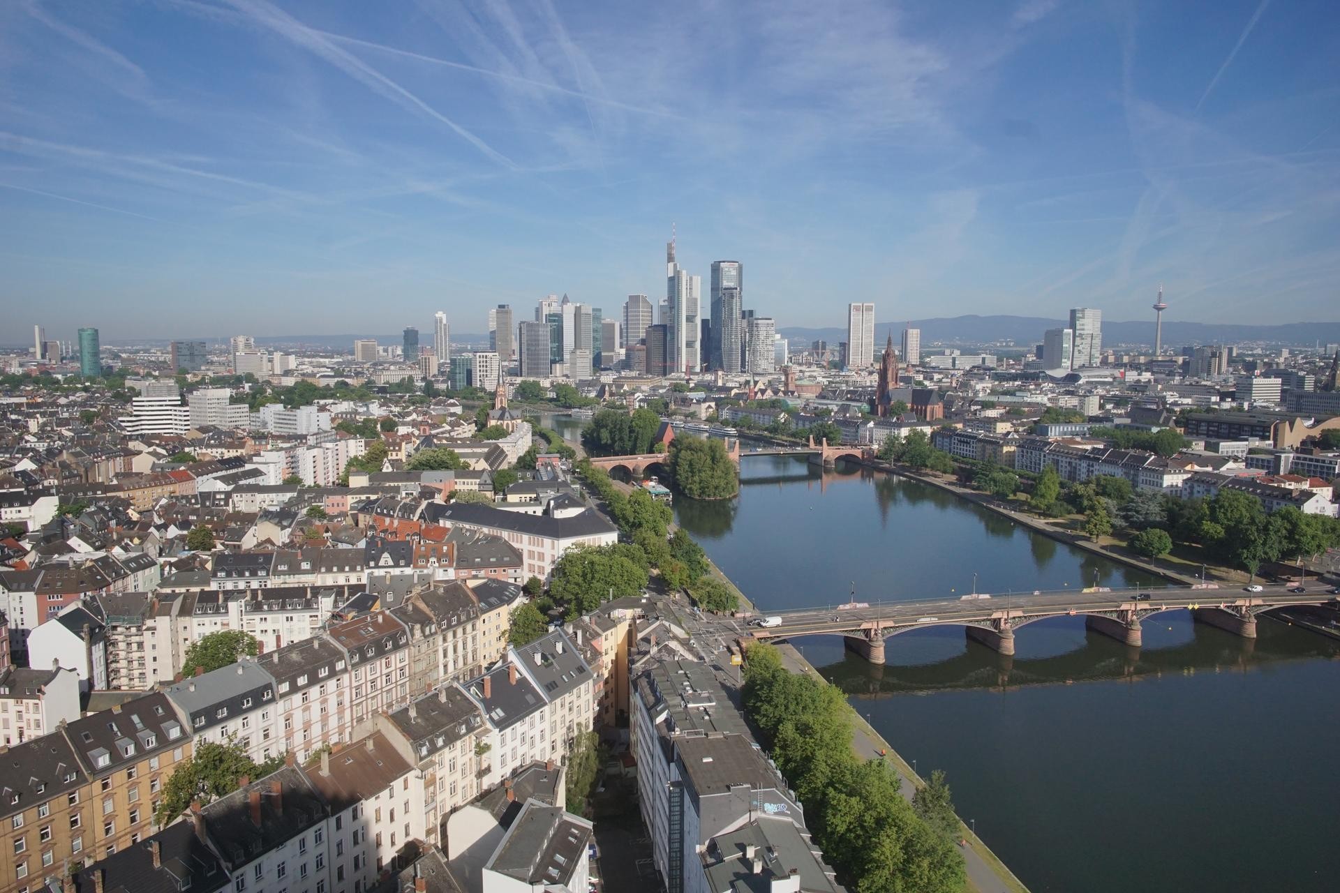 Archiv Foto Webcam Panoramablick auf die Skyline Frankfurt