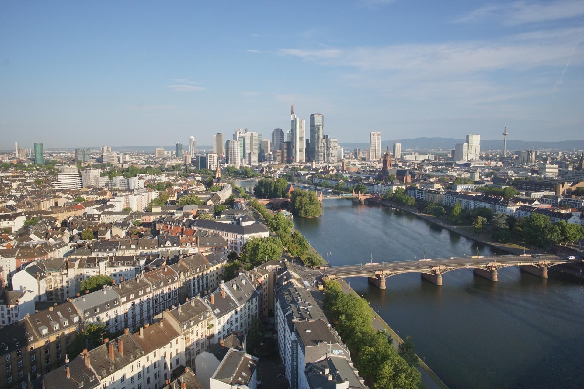 Archiv Foto Webcam Panoramablick auf die Skyline Frankfurt
