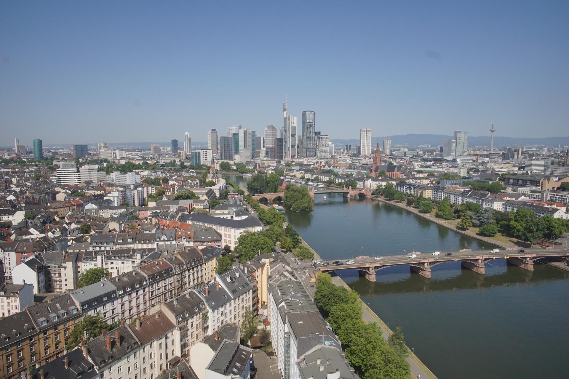 Archiv Foto Webcam Panoramablick auf die Skyline Frankfurt