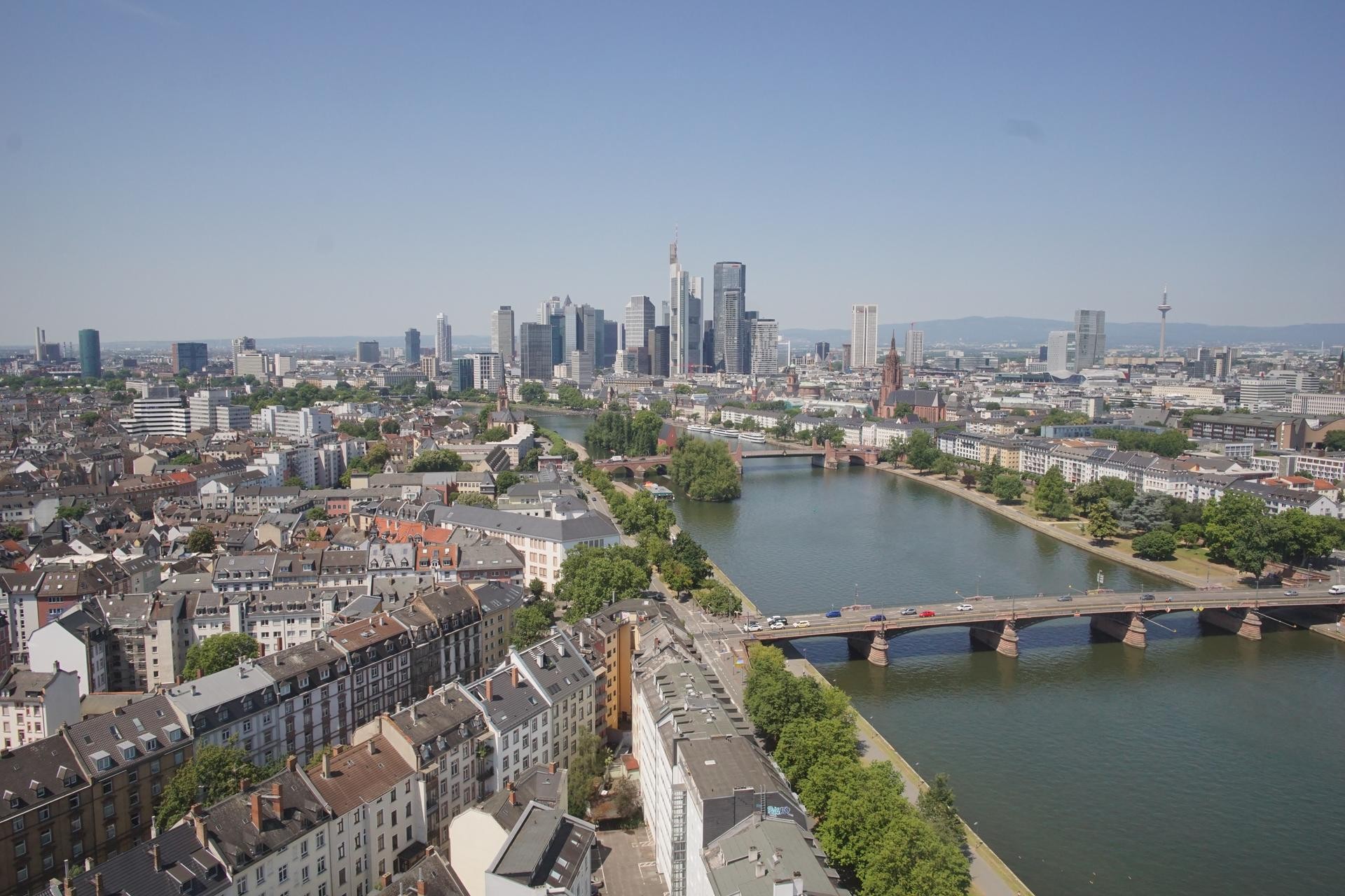 Archiv Foto Webcam Panoramablick auf die Skyline Frankfurt