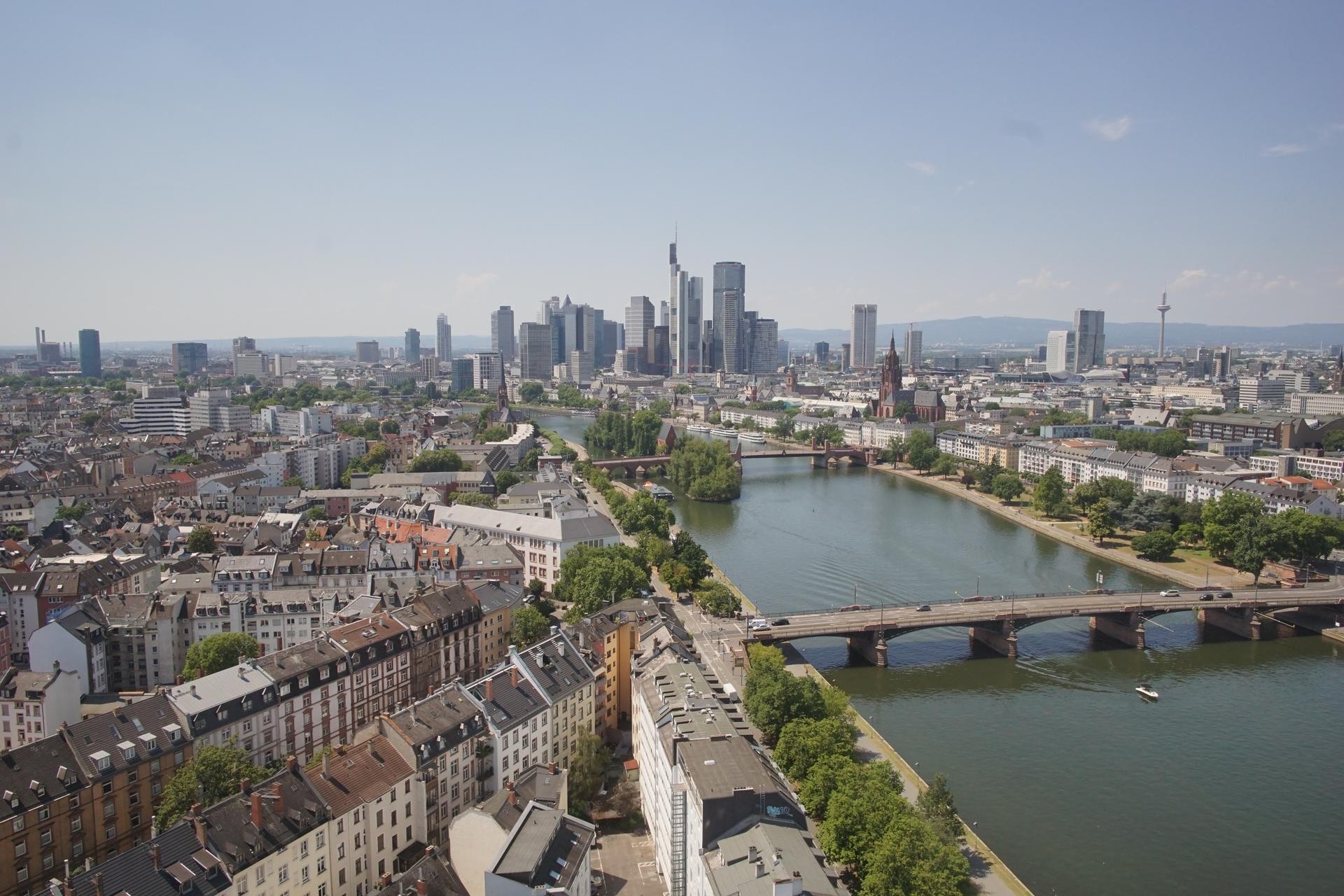 Archiv Foto Webcam Panoramablick auf die Skyline Frankfurt