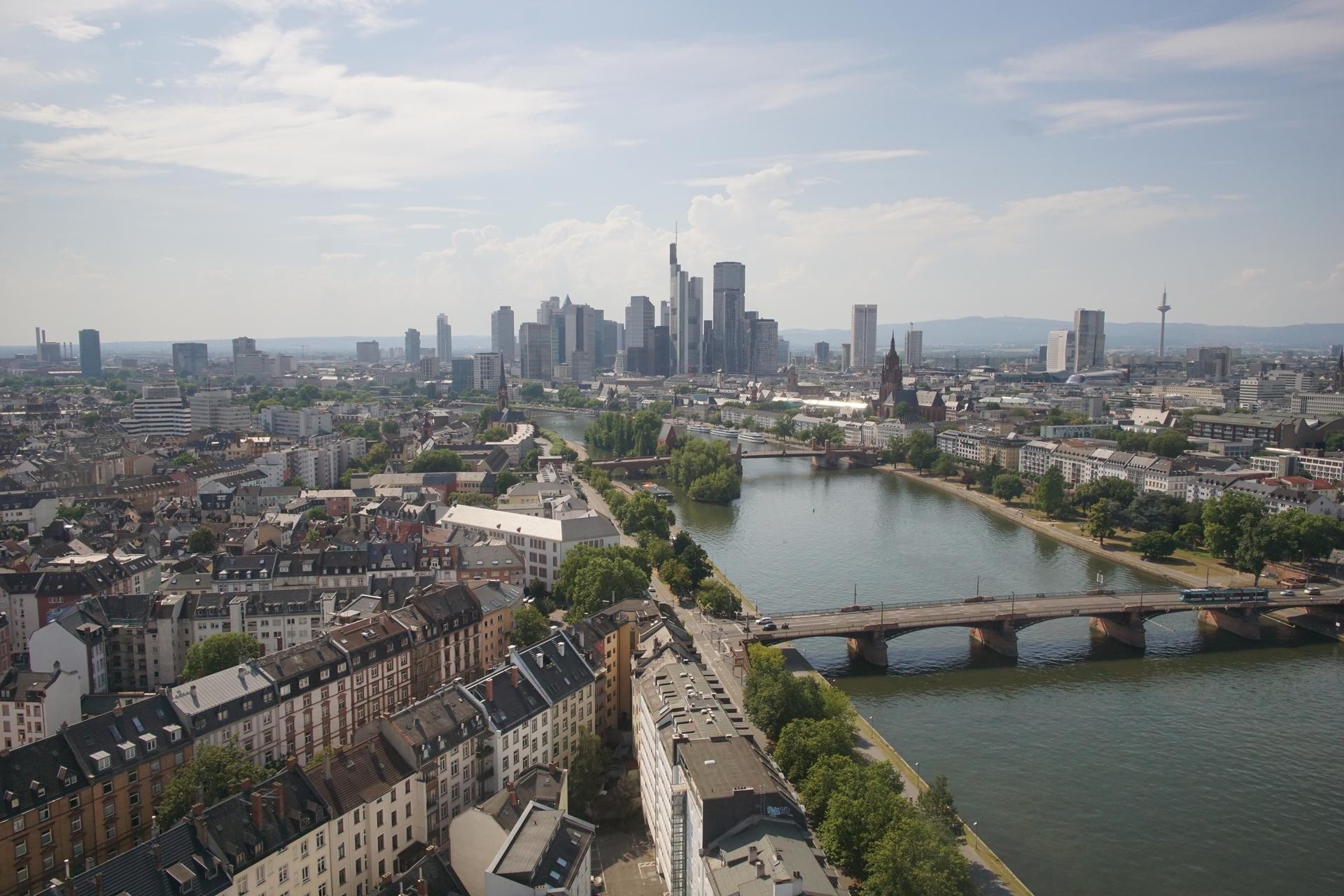 Archiv Foto Webcam Panoramablick auf die Skyline Frankfurt
