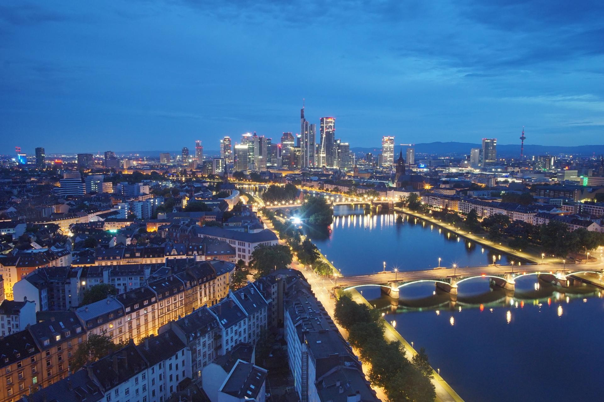 Archiv Foto Webcam Panoramablick auf die Skyline Frankfurt