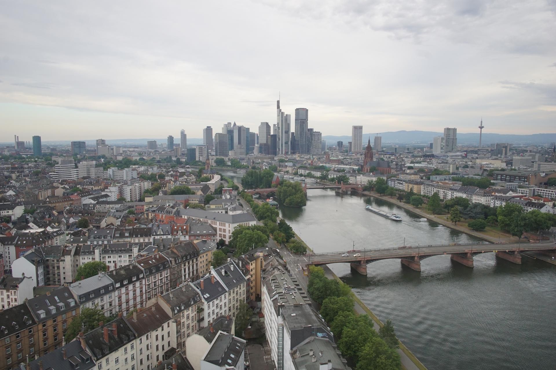 Archiv Foto Webcam Panoramablick auf die Skyline Frankfurt