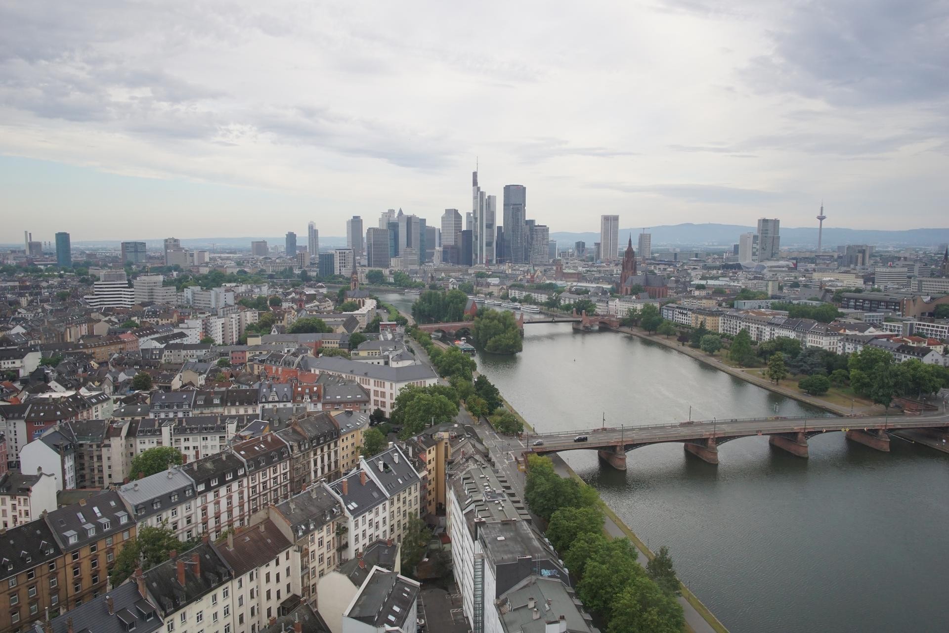 Archiv Foto Webcam Panoramablick auf die Skyline Frankfurt