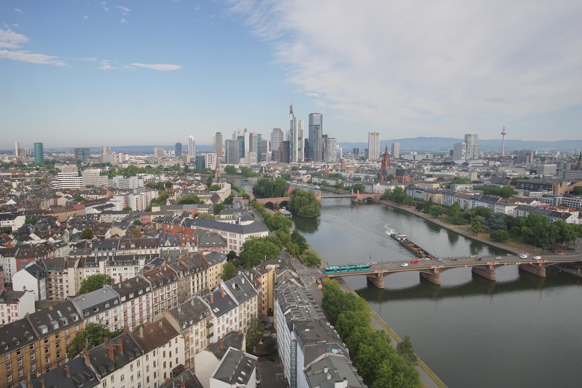 Archiv Foto Webcam Panoramablick auf die Skyline Frankfurt