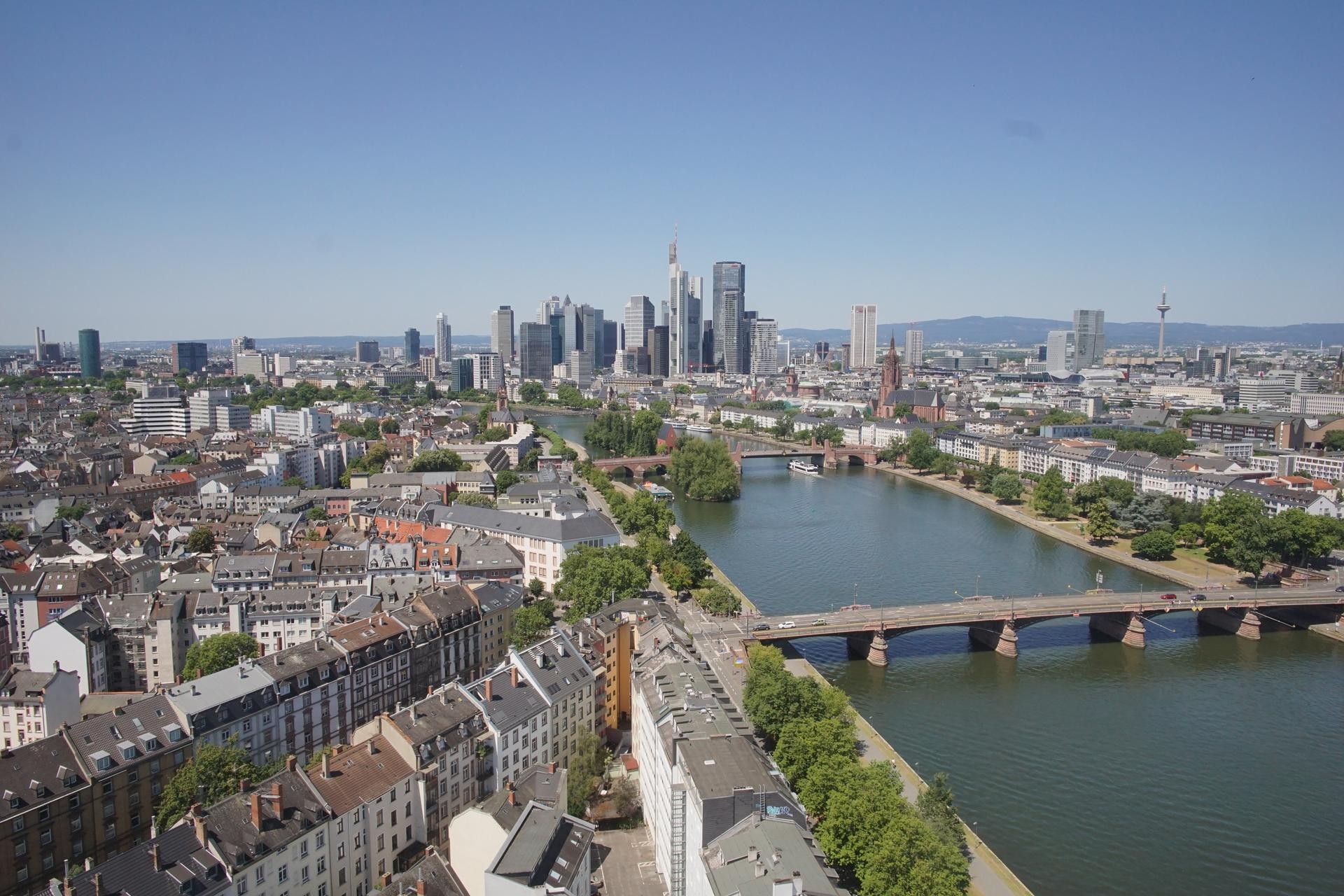 Archiv Foto Webcam Panoramablick auf die Skyline Frankfurt