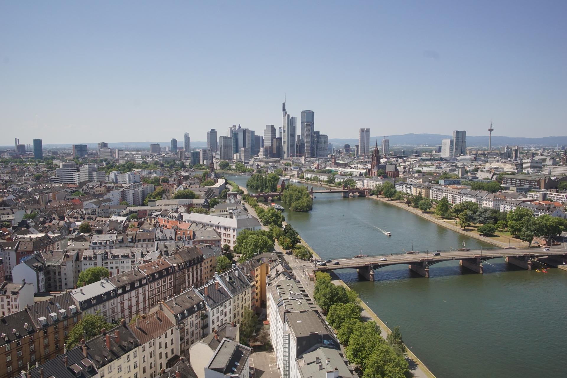 Archiv Foto Webcam Panoramablick auf die Skyline Frankfurt