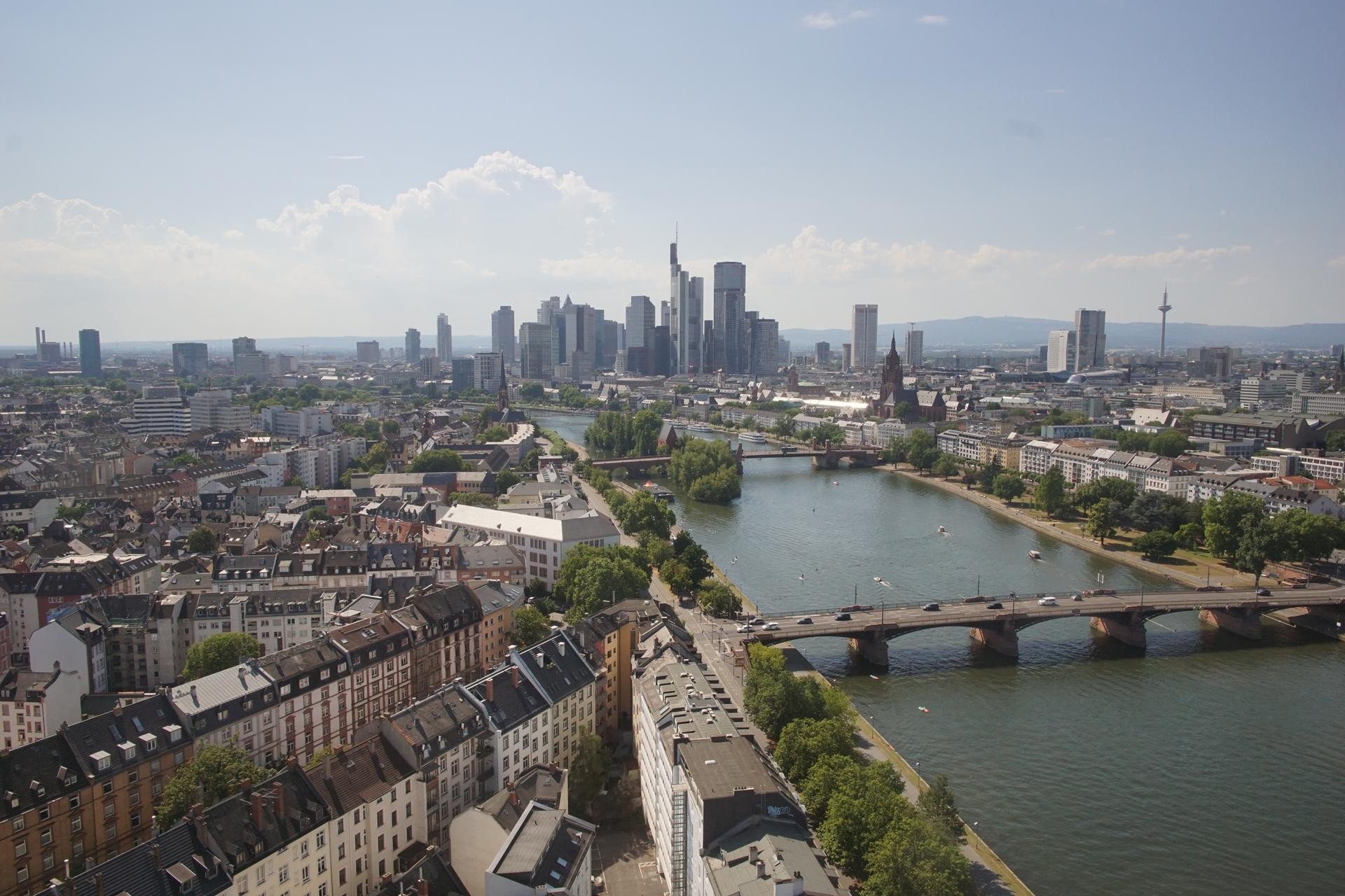 Archiv Foto Webcam Panoramablick auf die Skyline Frankfurt