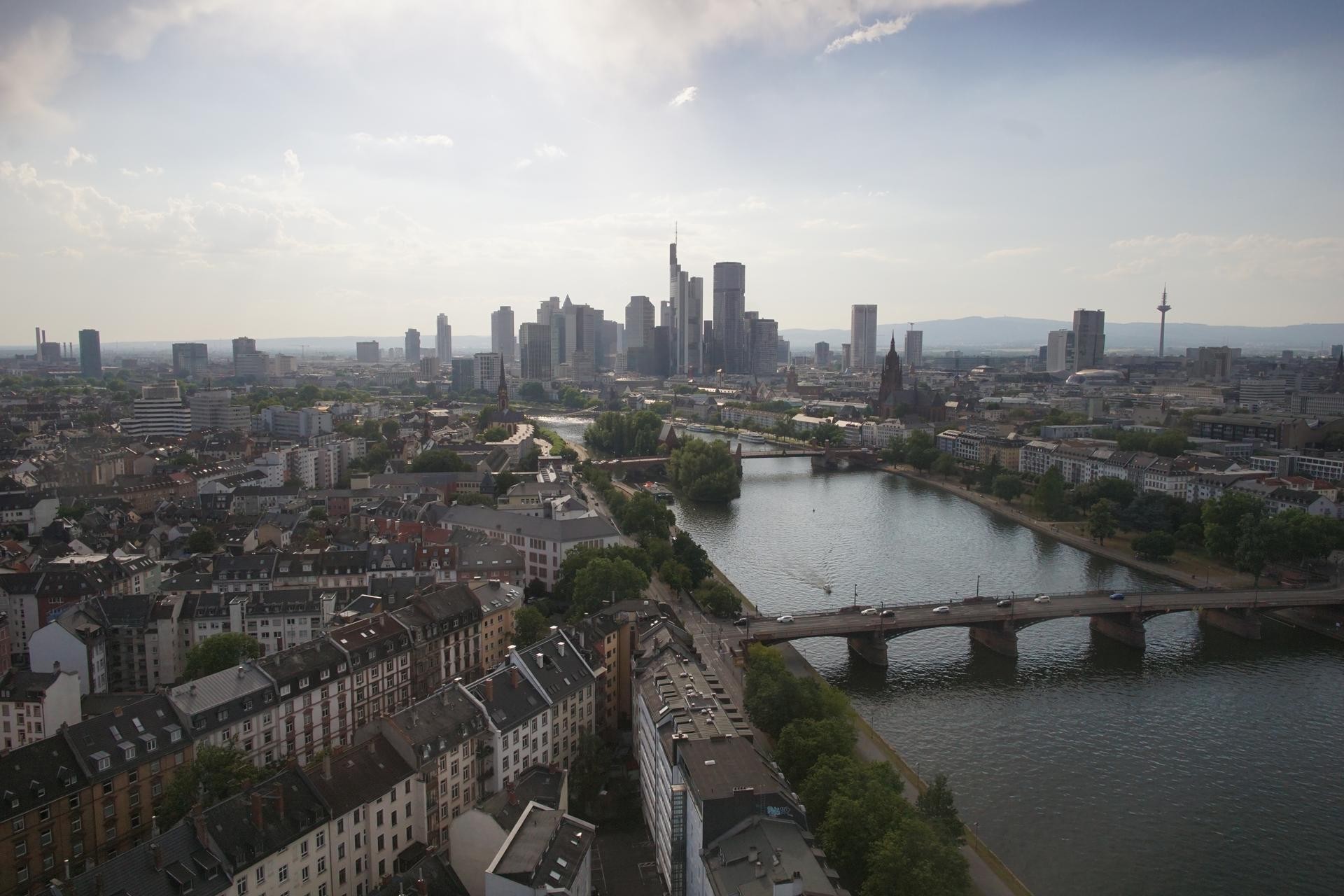 Archiv Foto Webcam Panoramablick auf die Skyline Frankfurt