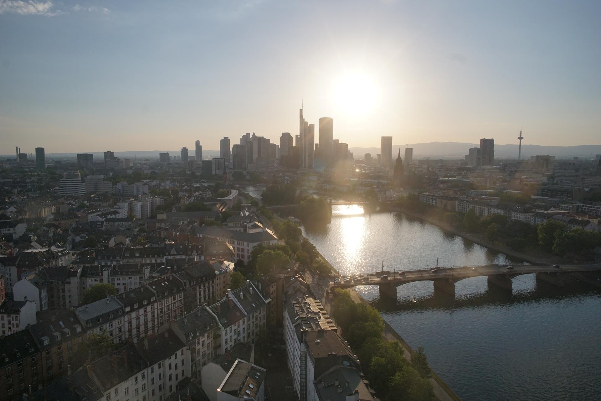 Archiv Foto Webcam Panoramablick auf die Skyline Frankfurt
