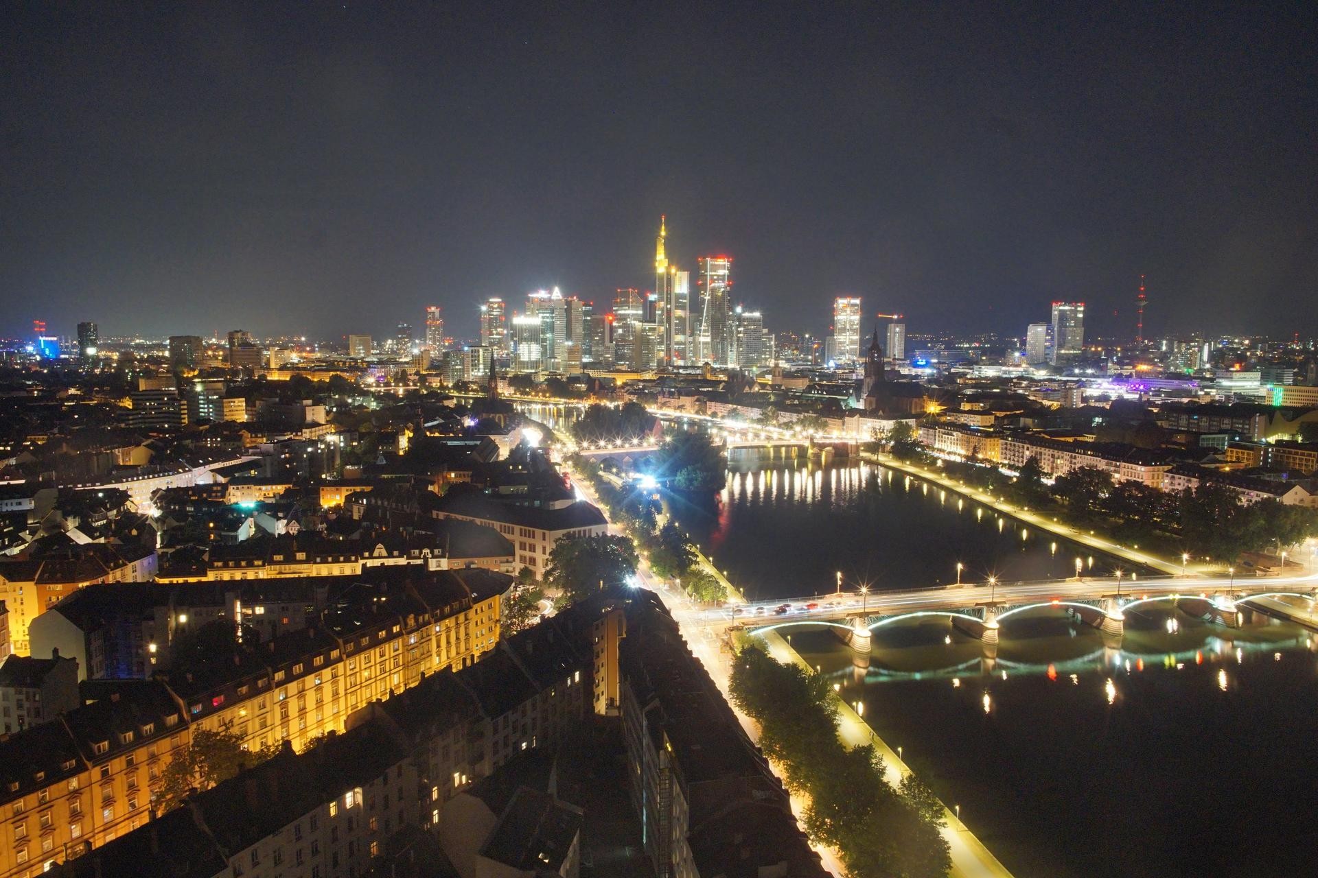 Archiv Foto Webcam Panoramablick auf die Skyline Frankfurt