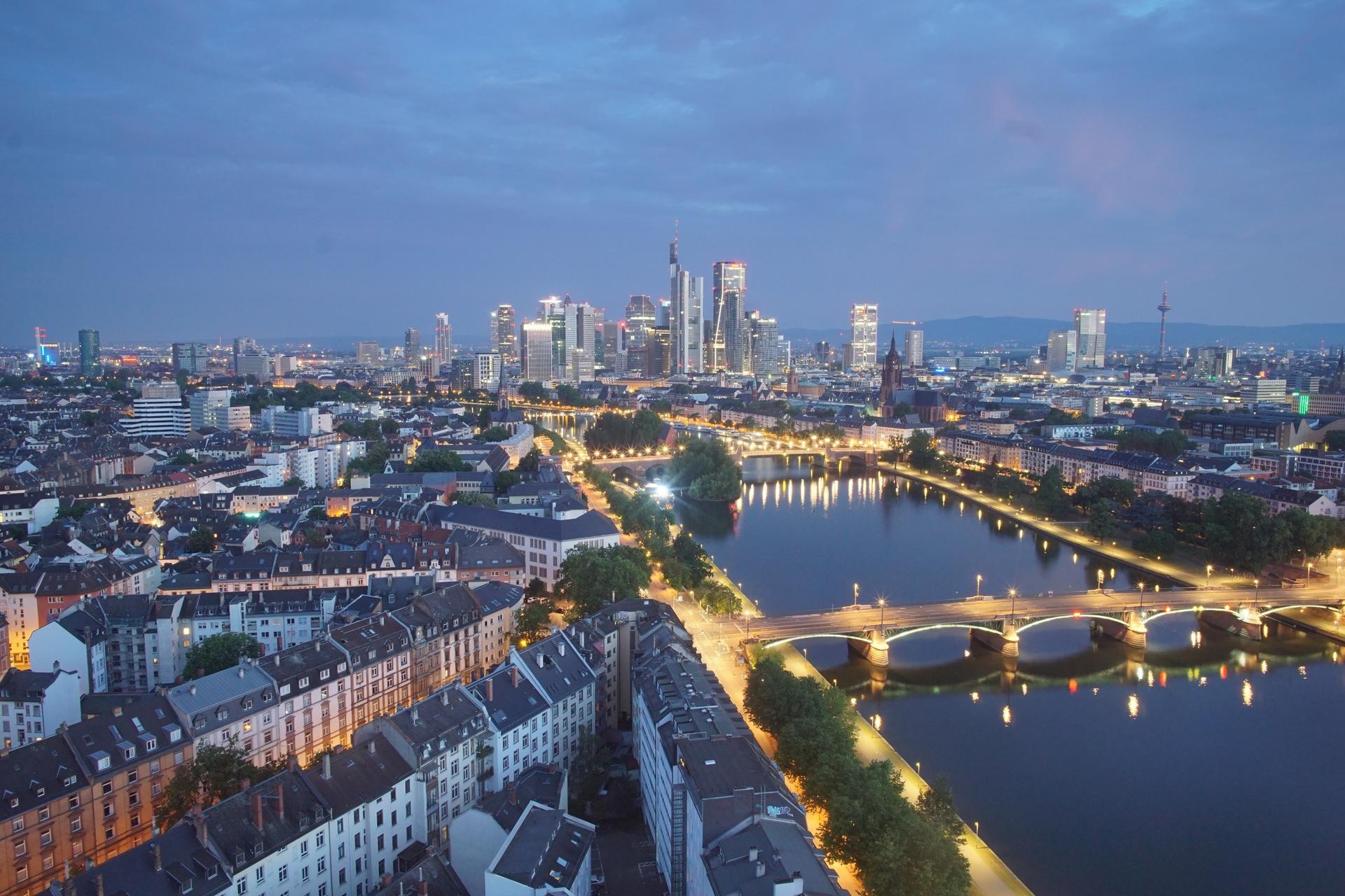 Archiv Foto Webcam Panoramablick auf die Skyline Frankfurt