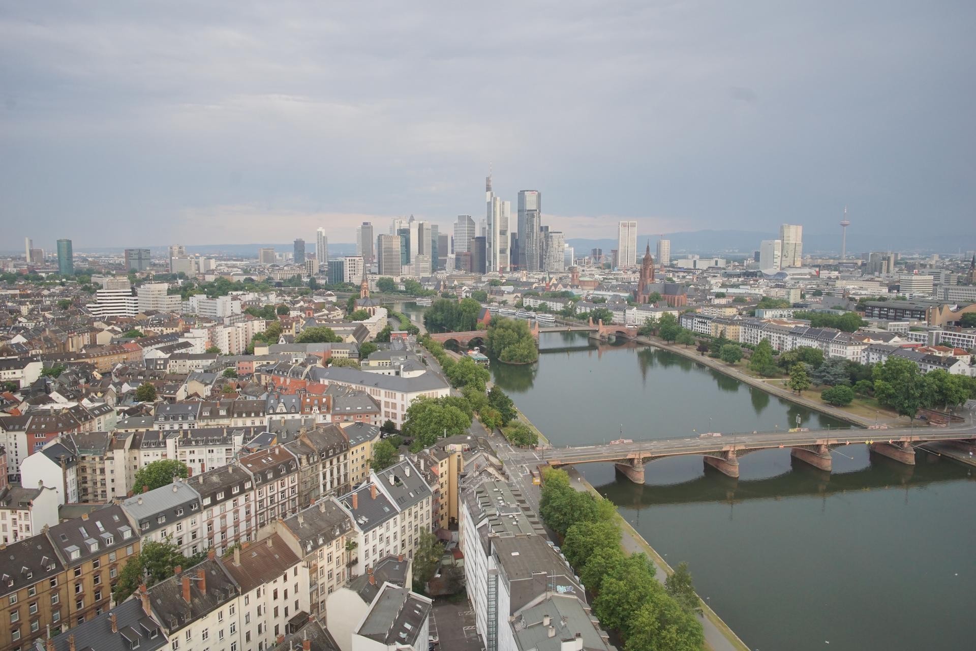 Archiv Foto Webcam Panoramablick auf die Skyline Frankfurt