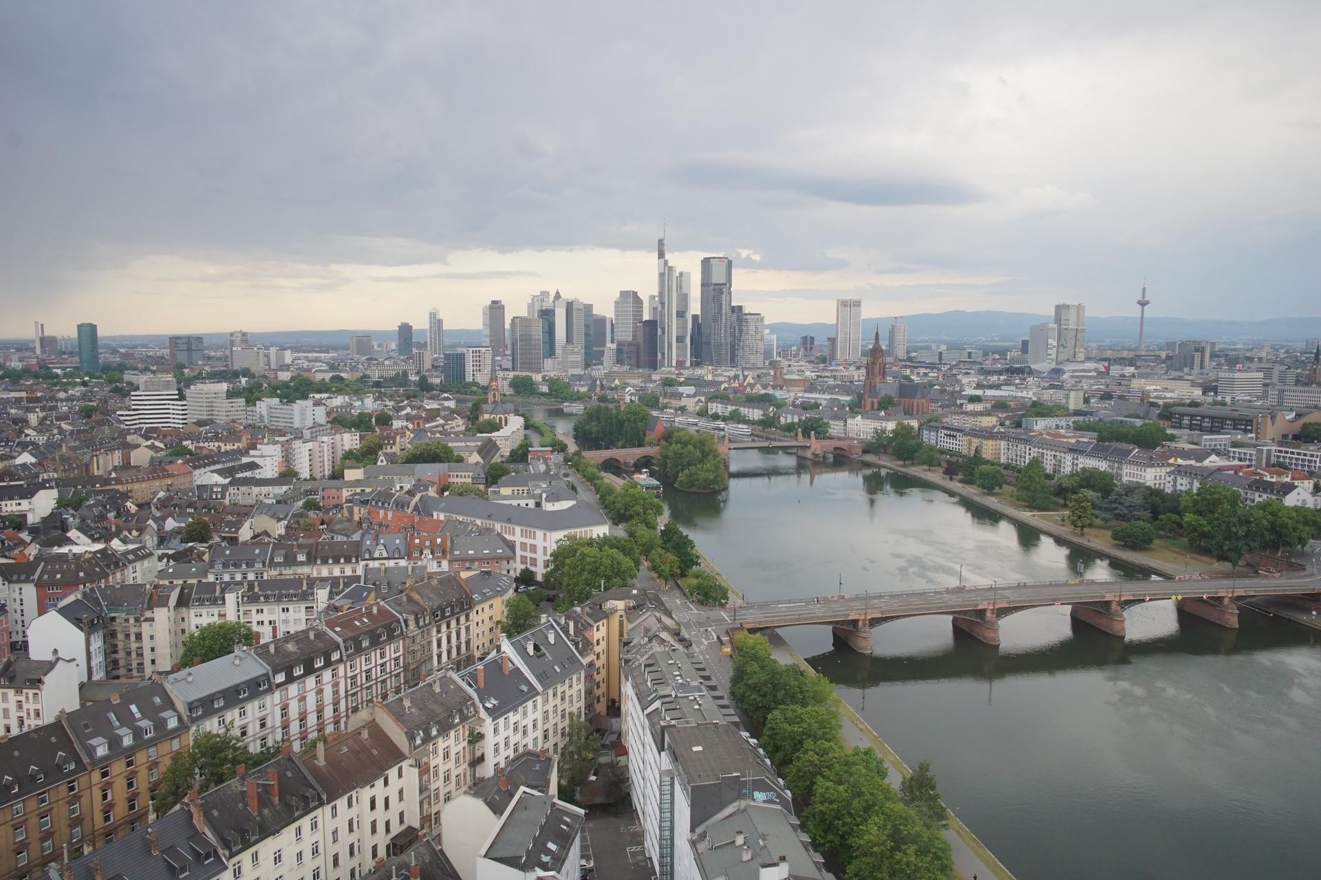Archiv Foto Webcam Panoramablick auf die Skyline Frankfurt
