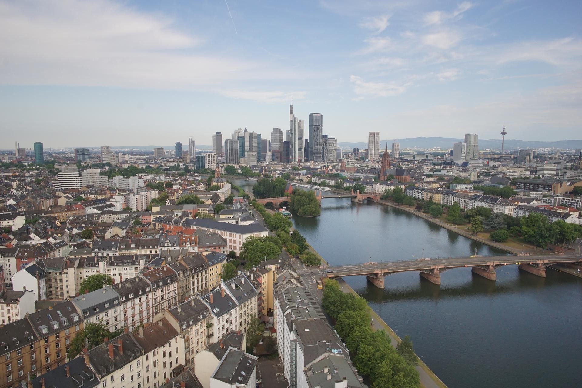 Archiv Foto Webcam Panoramablick auf die Skyline Frankfurt