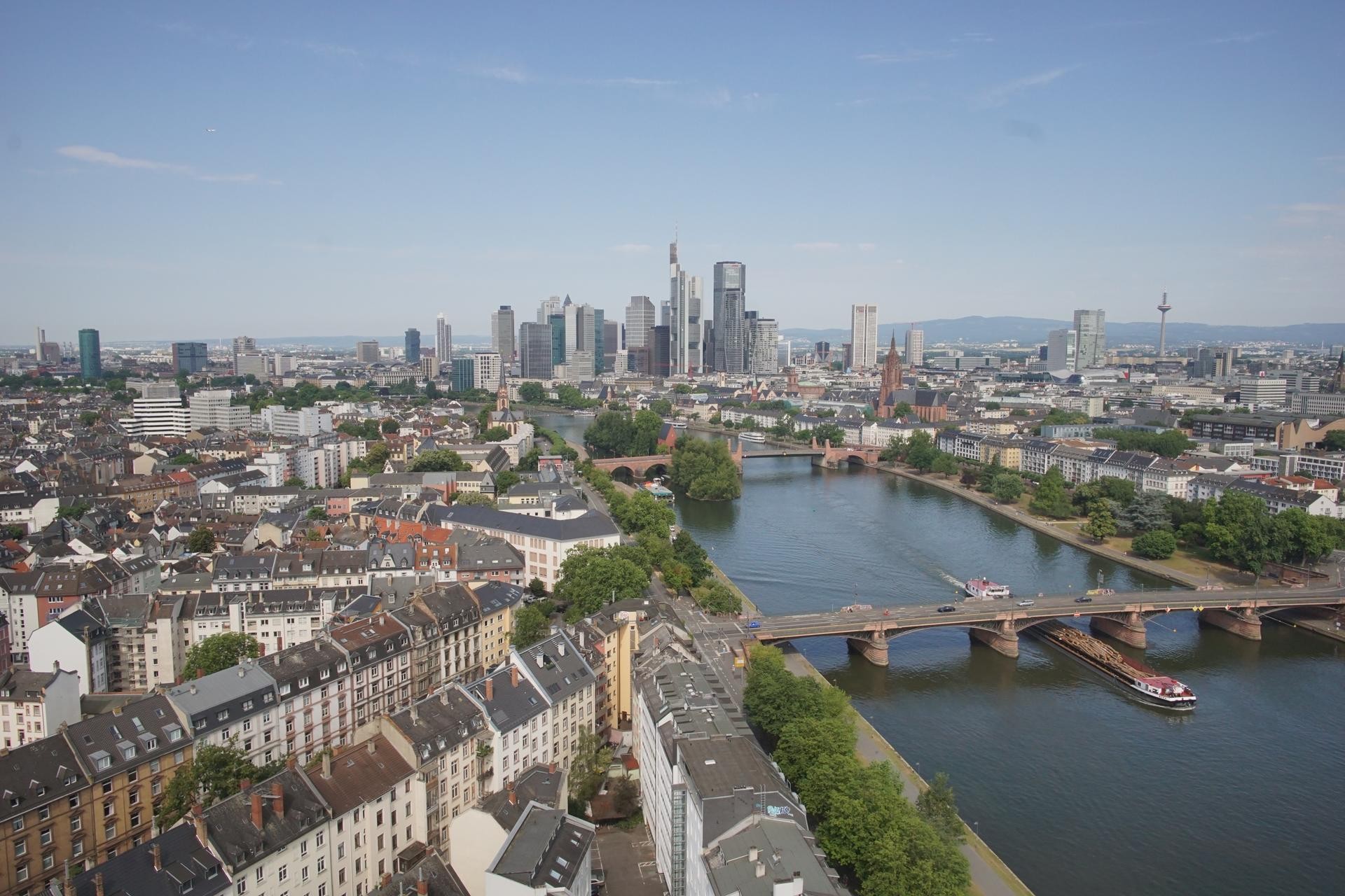 Archiv Foto Webcam Panoramablick auf die Skyline Frankfurt