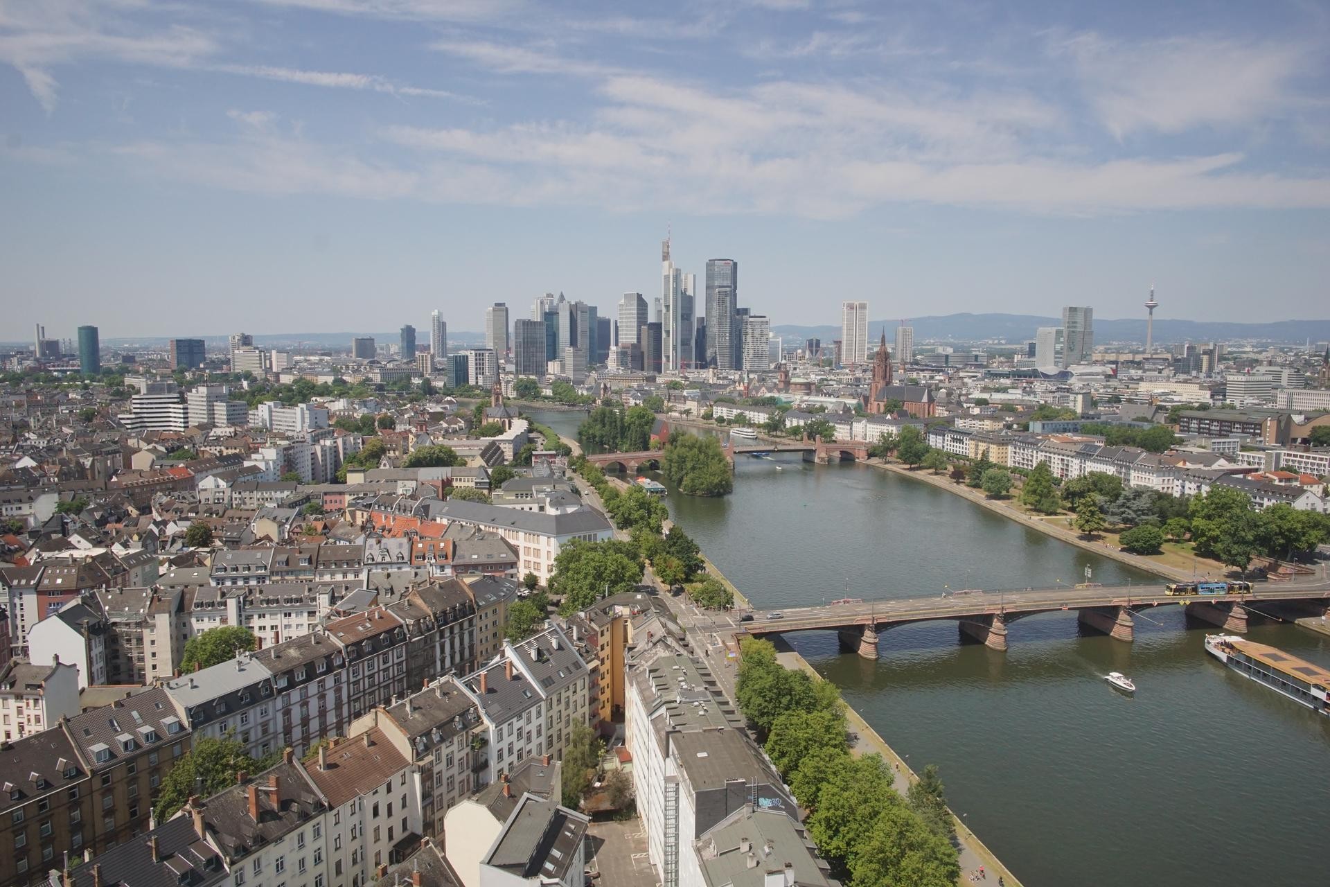 Archiv Foto Webcam Panoramablick auf die Skyline Frankfurt