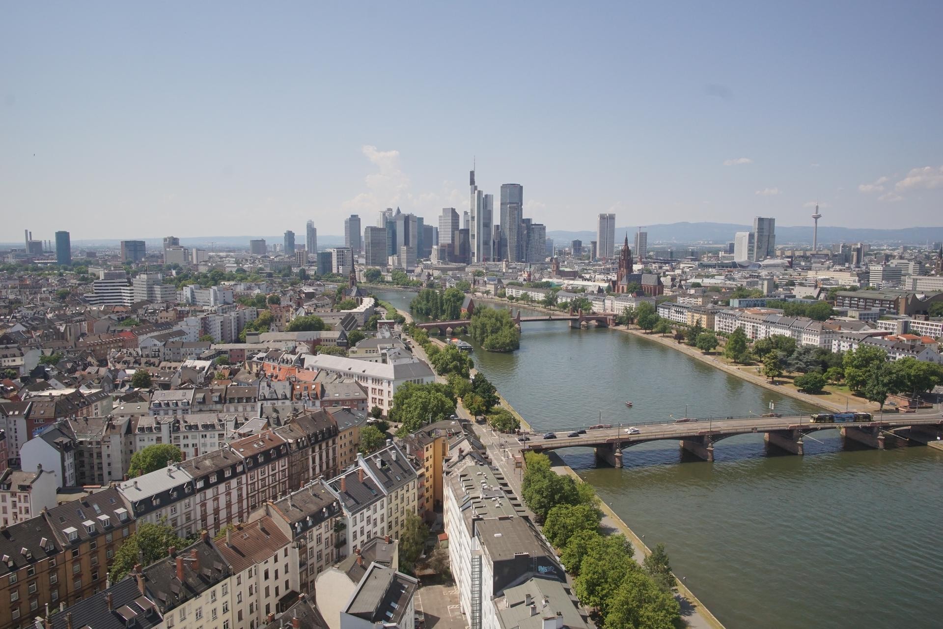 Archiv Foto Webcam Panoramablick auf die Skyline Frankfurt