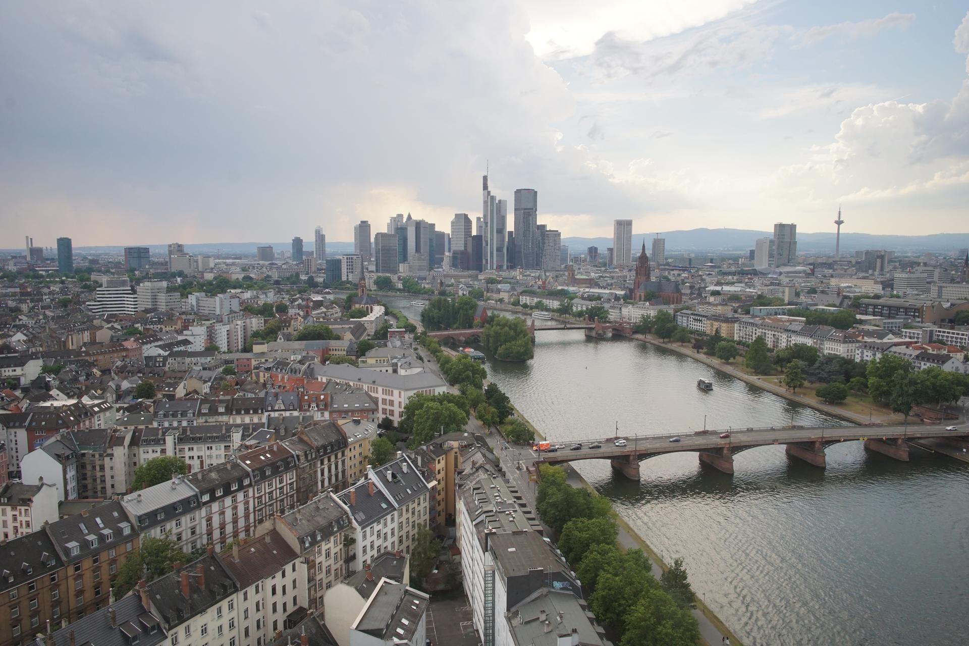 Archiv Foto Webcam Panoramablick auf die Skyline Frankfurt