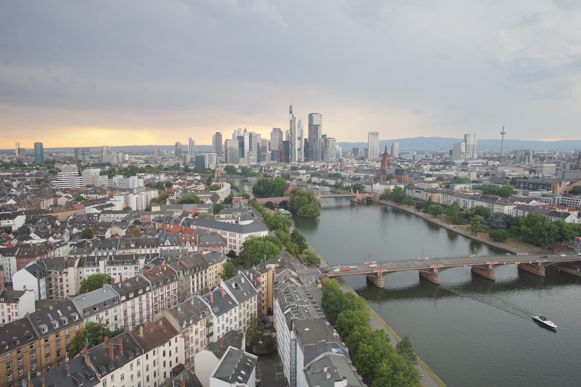 Archiv Foto Webcam Panoramablick auf die Skyline Frankfurt