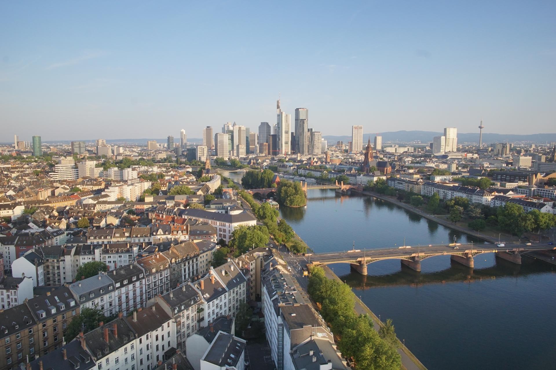 Archiv Foto Webcam Panoramablick auf die Skyline Frankfurt