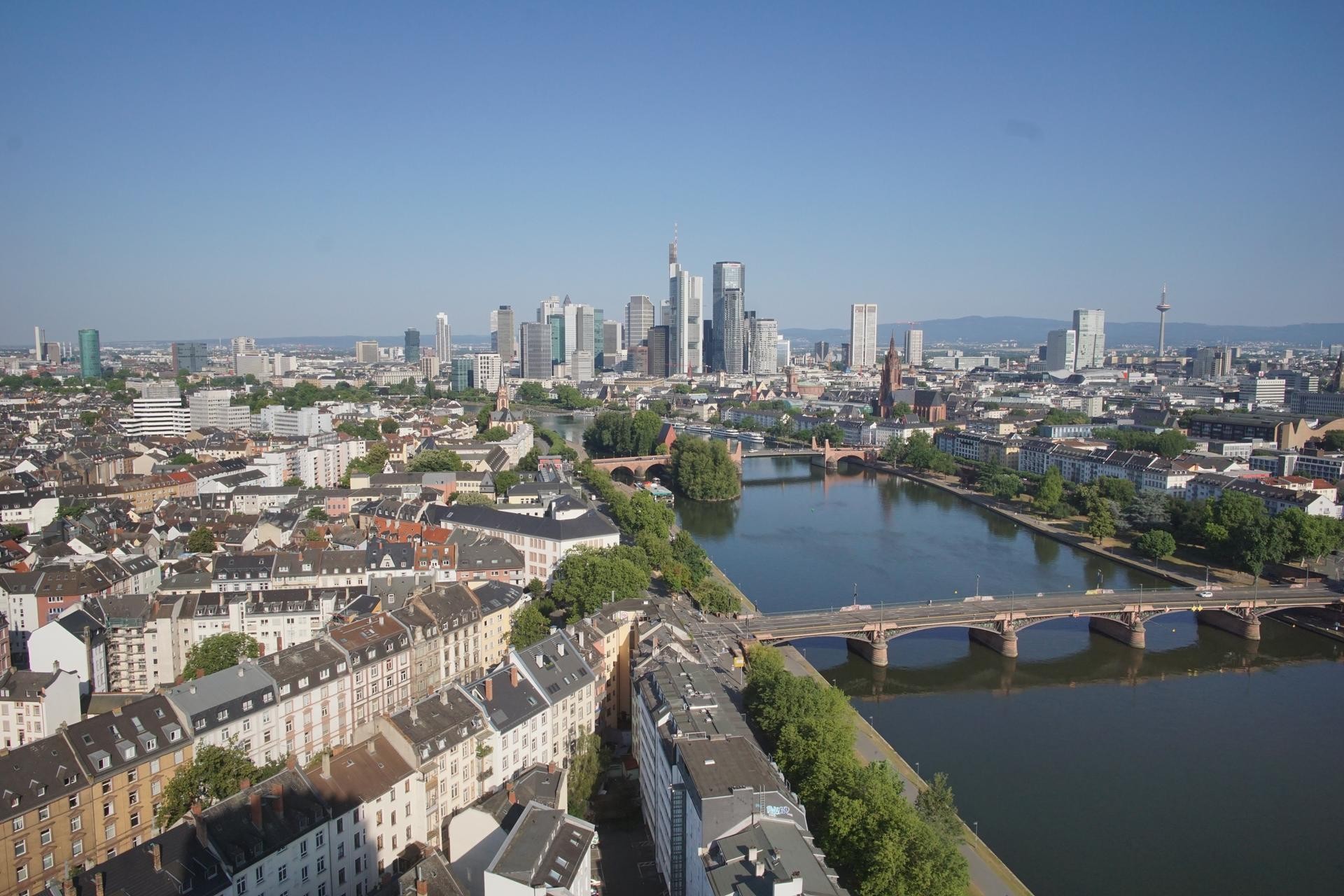 Archiv Foto Webcam Panoramablick auf die Skyline Frankfurt