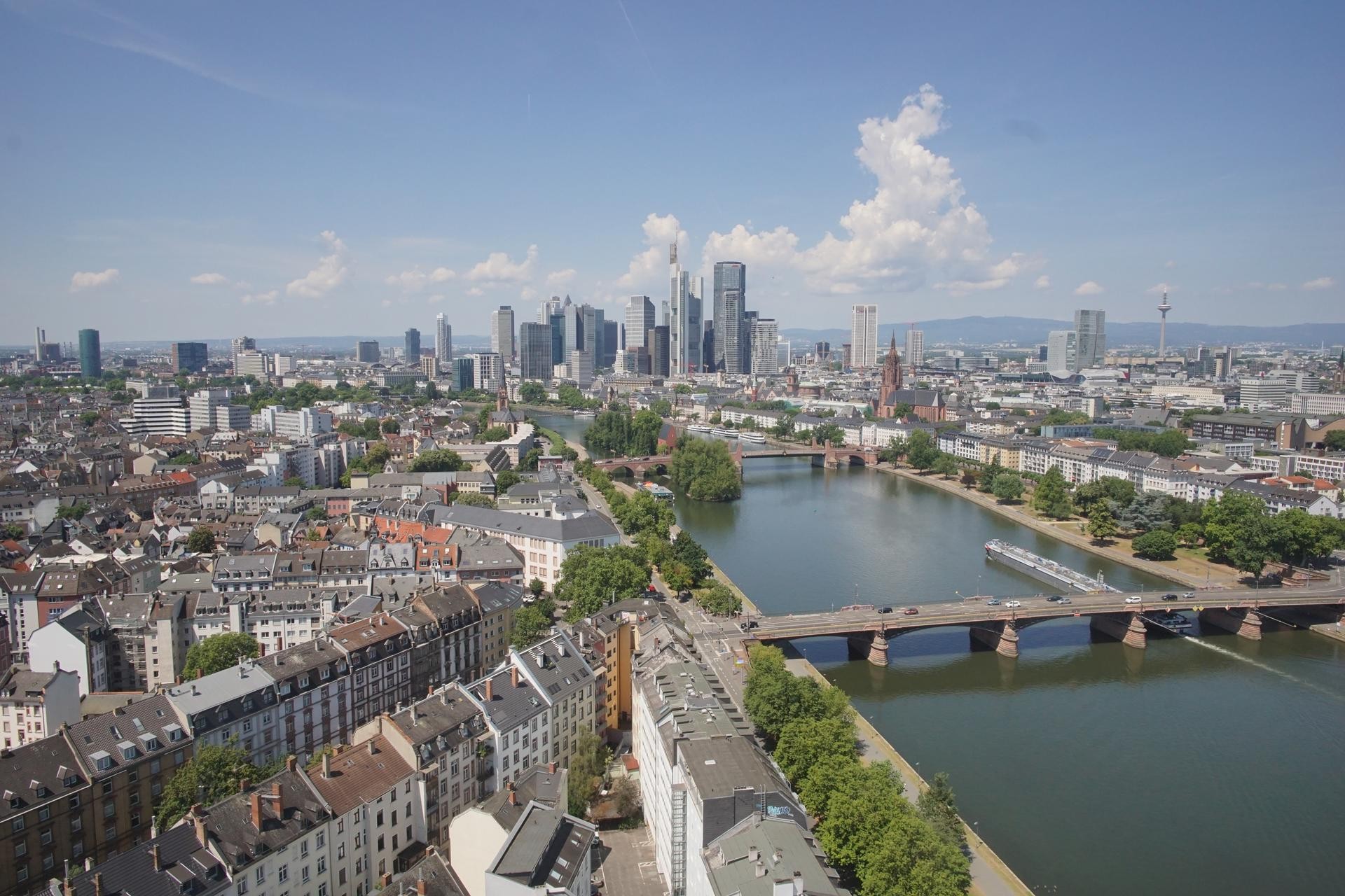 Archiv Foto Webcam Panoramablick auf die Skyline Frankfurt
