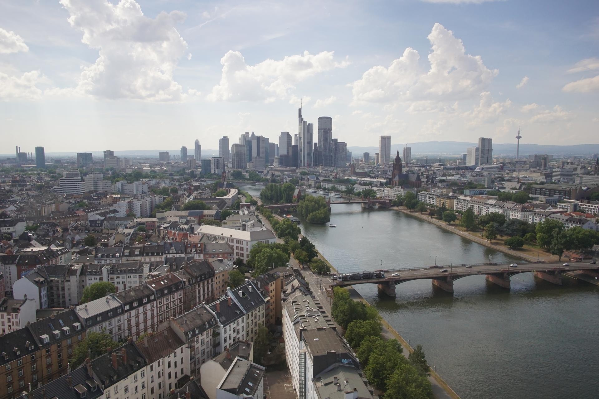 Archiv Foto Webcam Panoramablick auf die Skyline Frankfurt