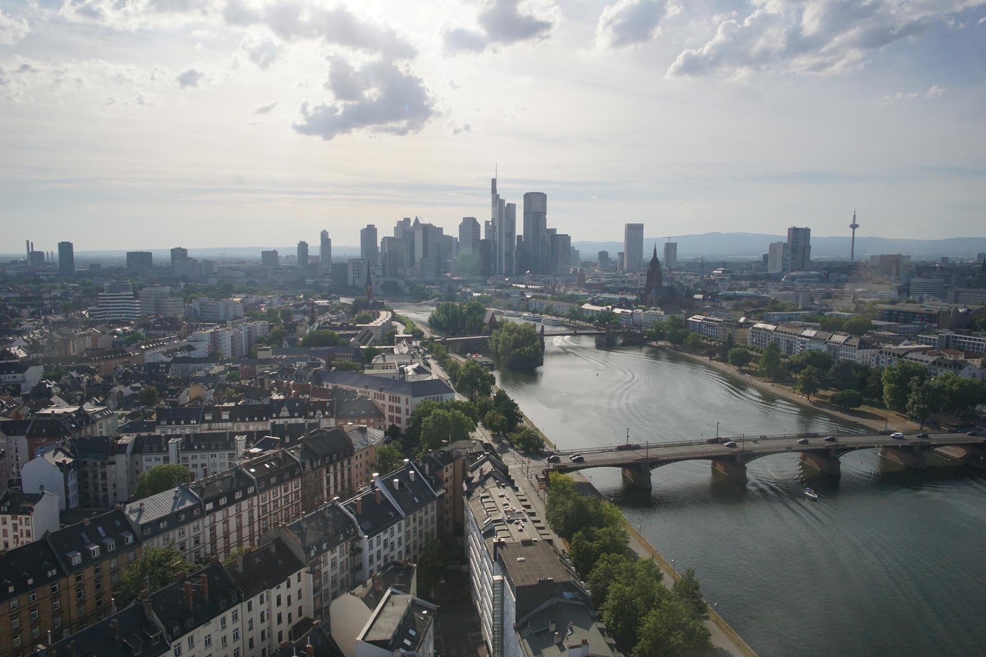Archiv Foto Webcam Panoramablick auf die Skyline Frankfurt